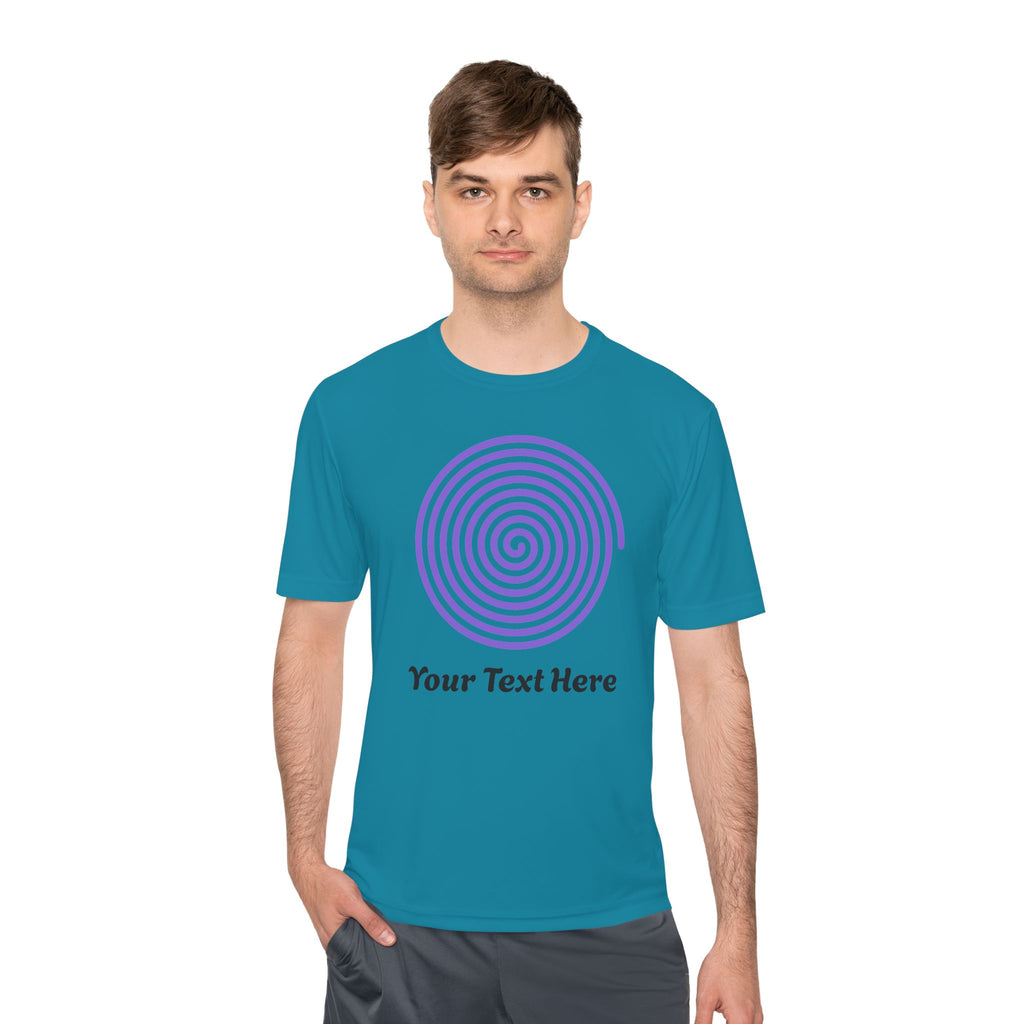 Hypnotic Spiral Tee – Customizable Purple Spiral T-Shirt