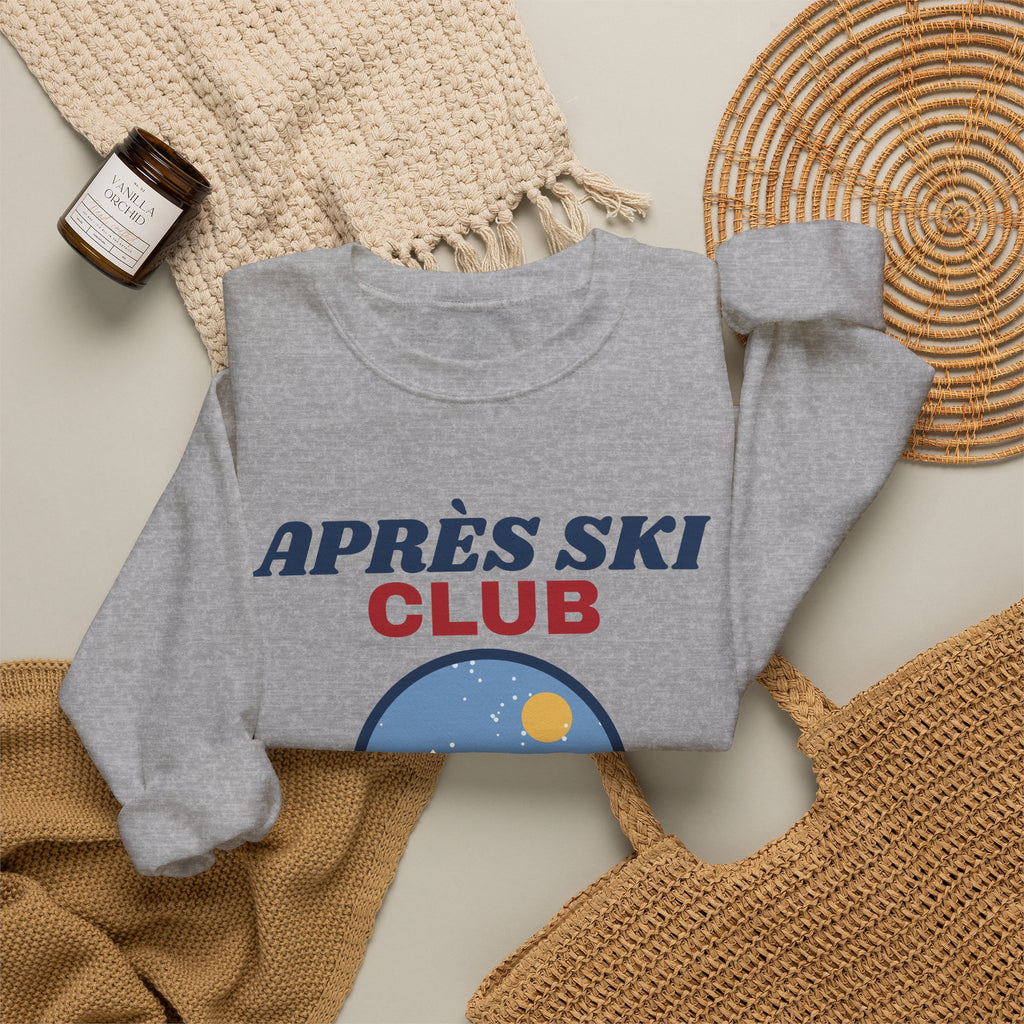 Après Ski Club Sweatshirt — Retro Mountain Ski Lodge Winter Crewneck