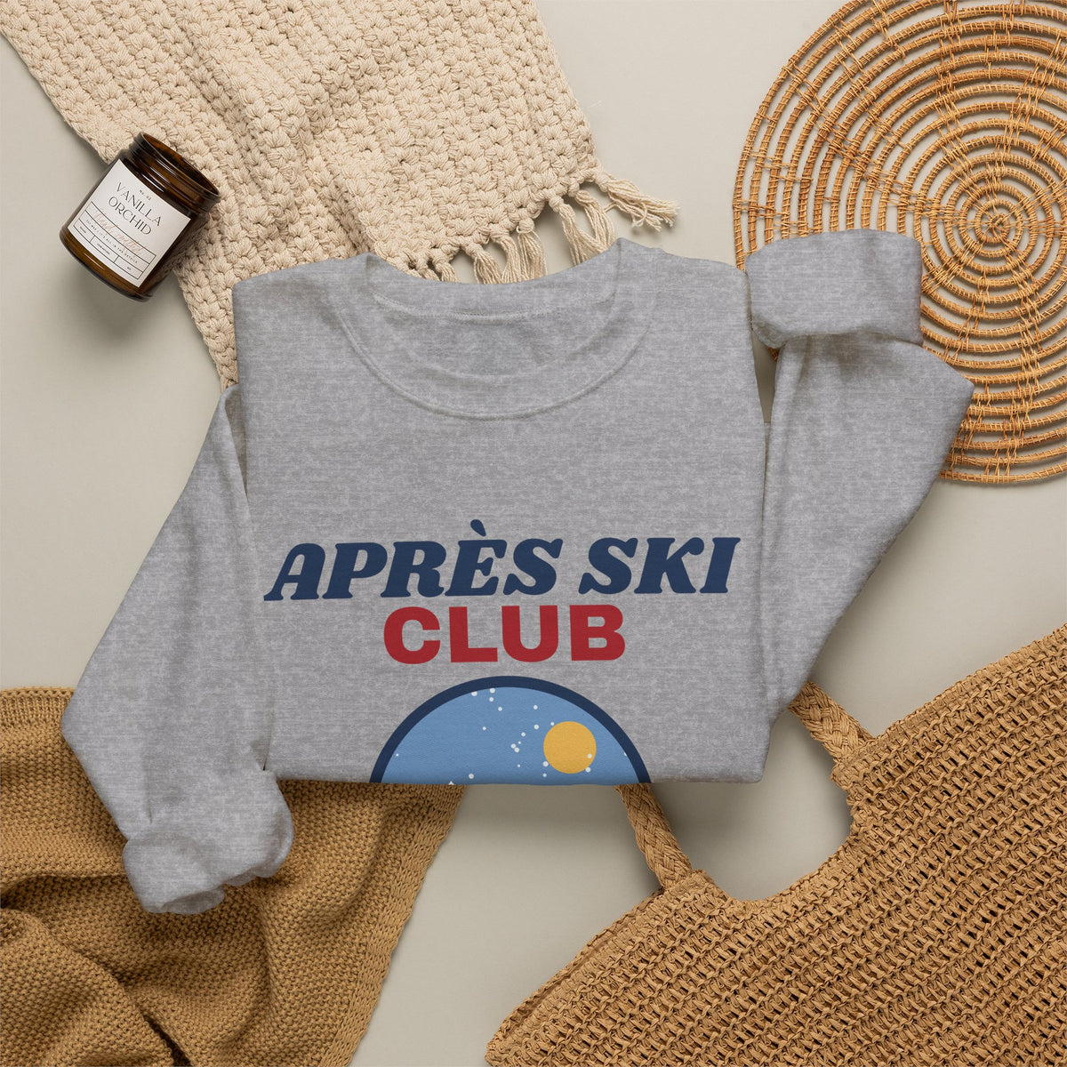 Après Ski Club Sweatshirt — Retro Mountain Ski Lodge Winter Crewneck