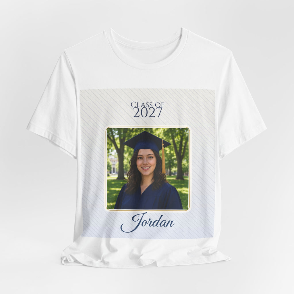 Class of 2027 Personalized Photo Tee – Custom Graduation Gift Shirt