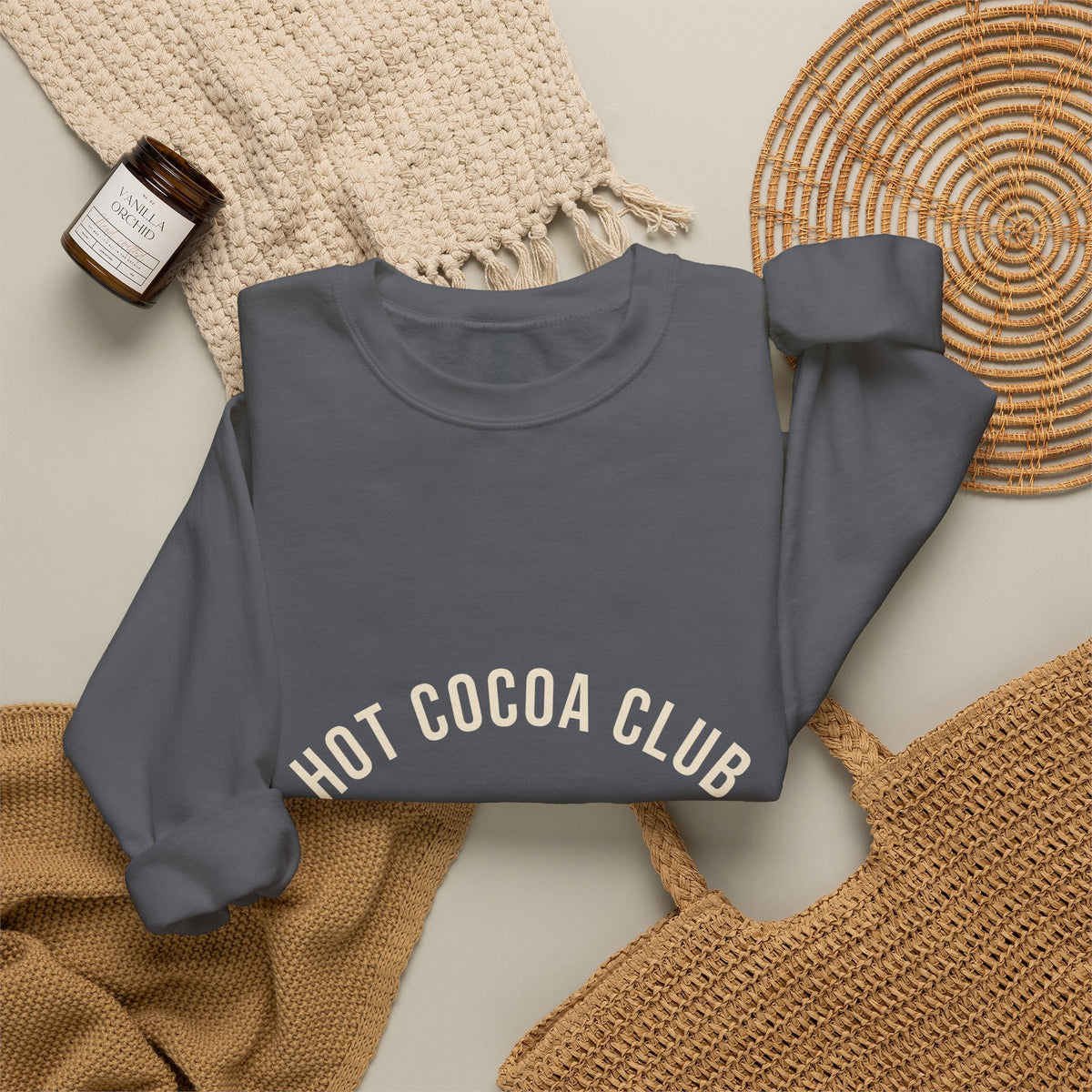 Hot Cocoa Club Sweatshirt — Cozy Christmas Crewneck