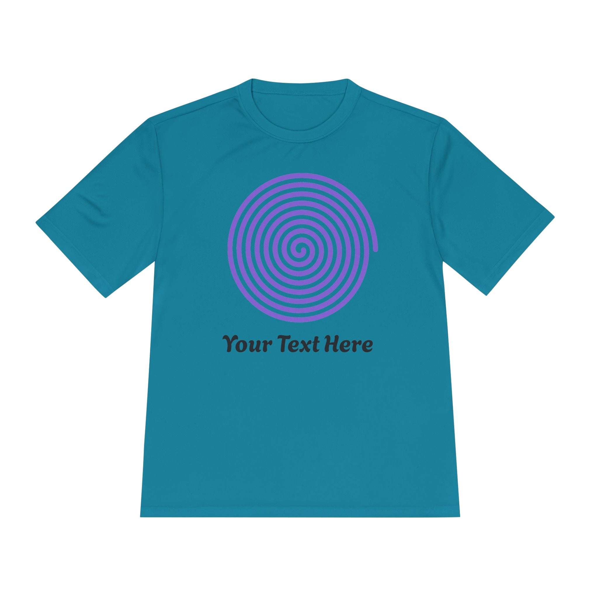 Hypnotic Spiral Tee – Customizable Purple Spiral T-Shirt