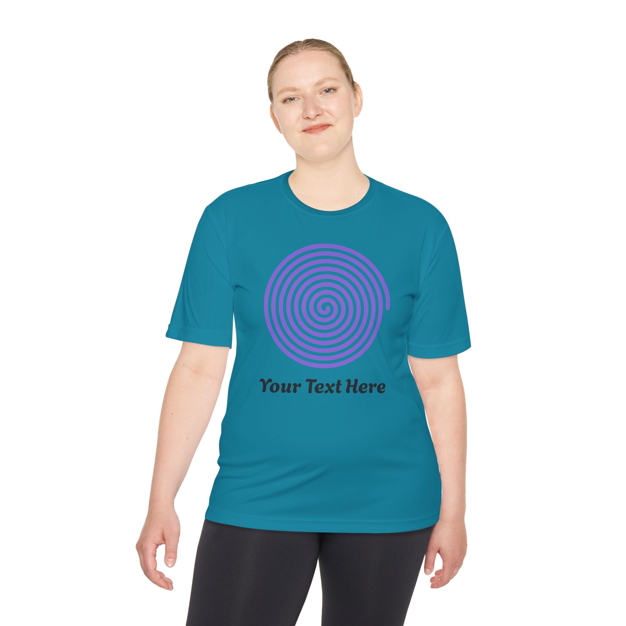 Hypnotic Spiral Tee – Customizable Purple Spiral T-Shirt