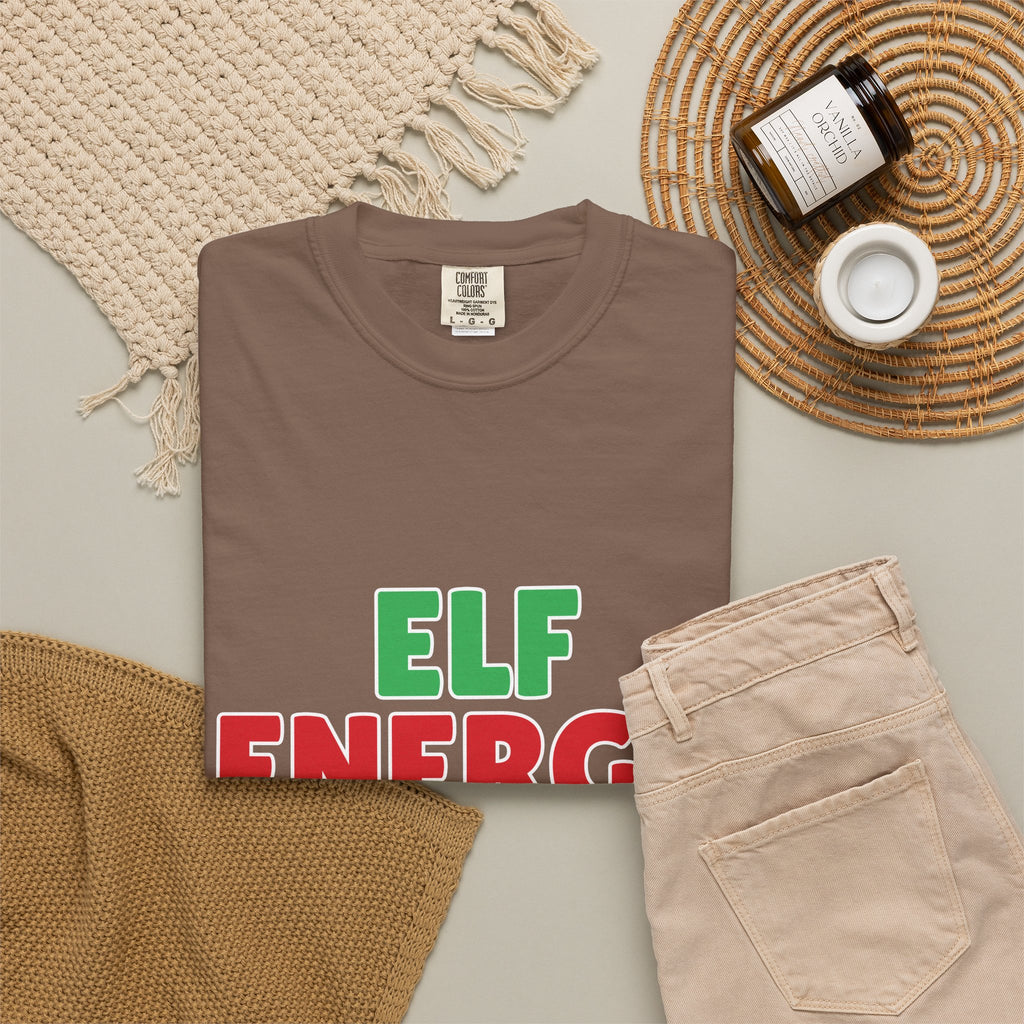 Elf Energy Only Shirt — Funny Christmas Tee