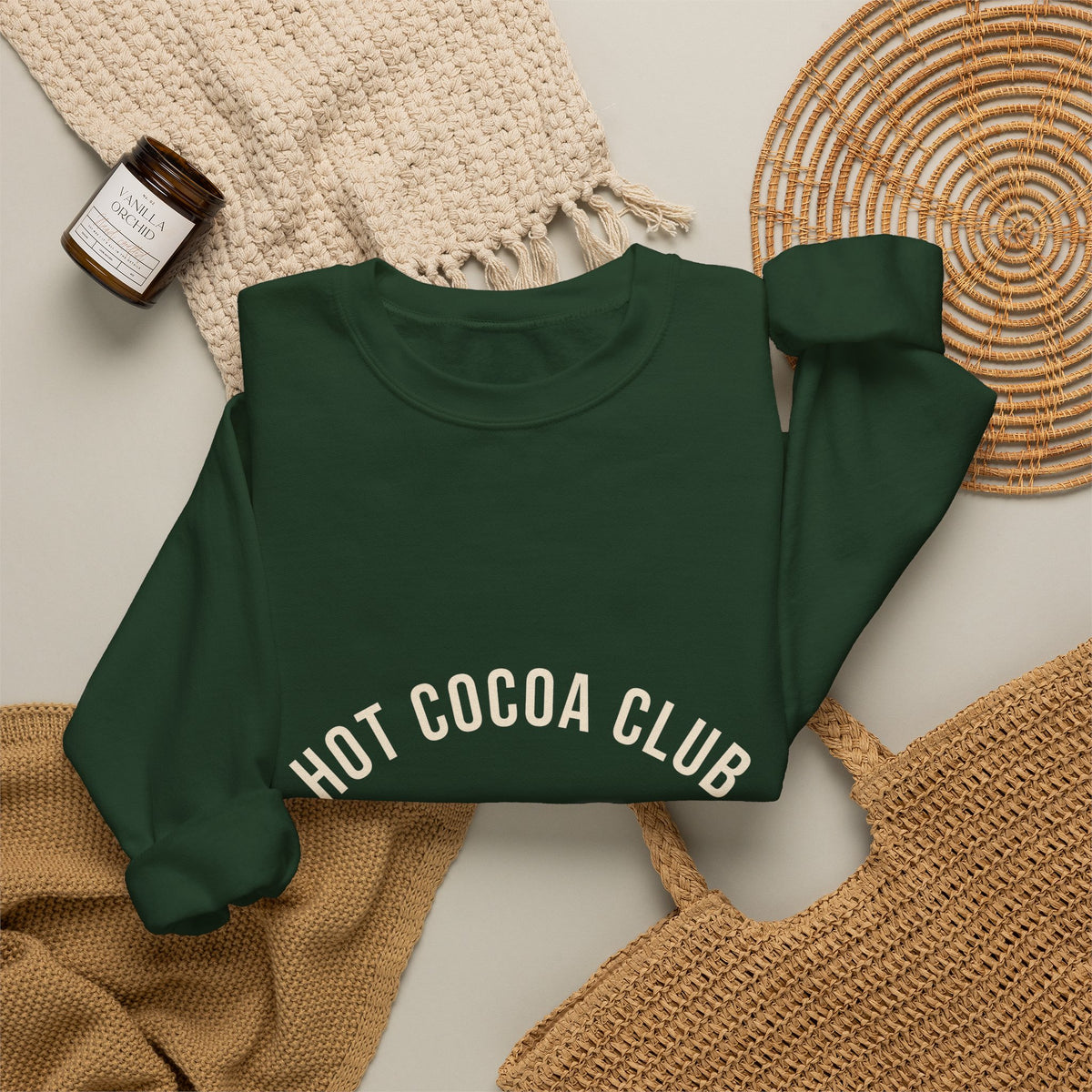 Hot Cocoa Club Sweatshirt — Cozy Christmas Crewneck