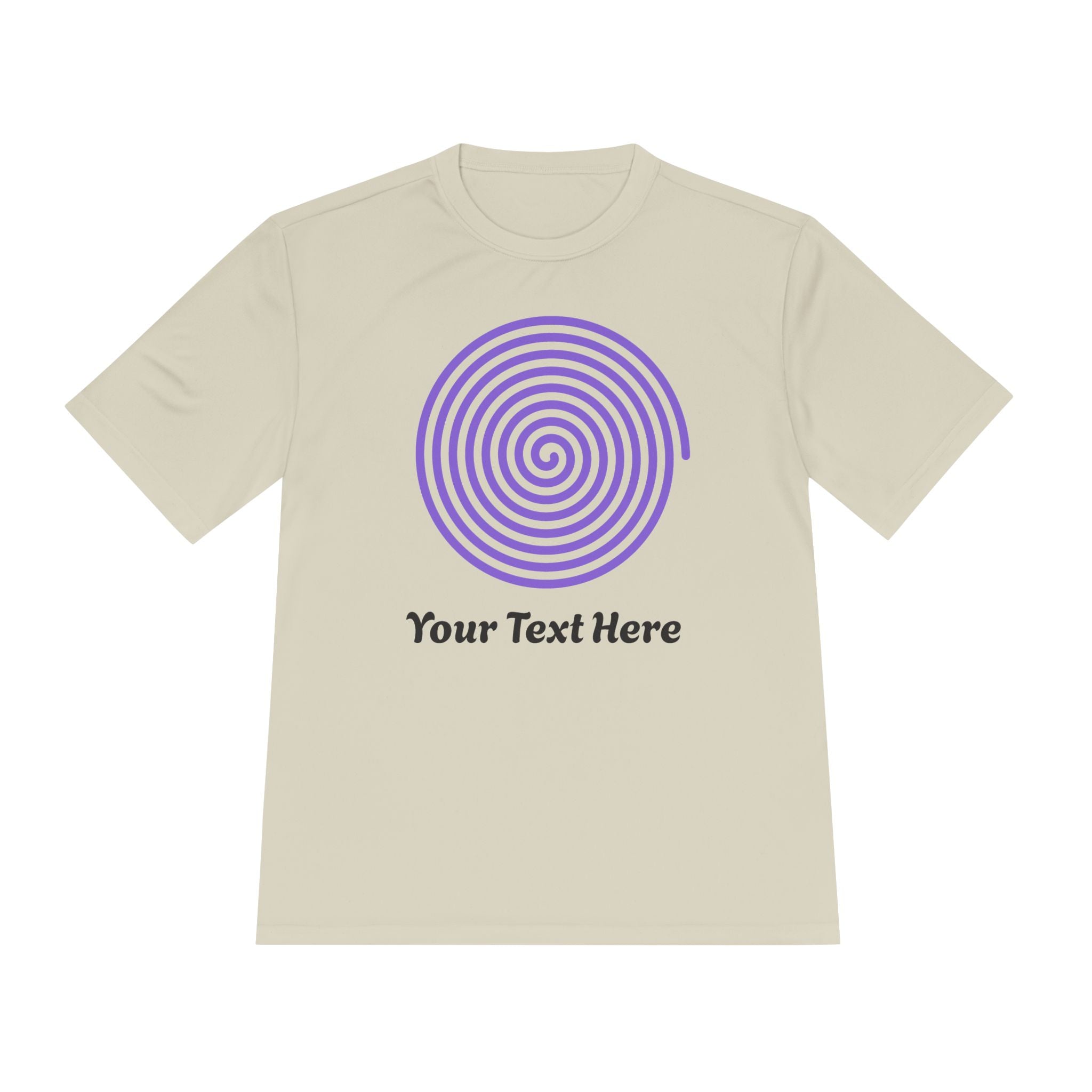 Hypnotic Spiral Tee – Customizable Purple Spiral T-Shirt