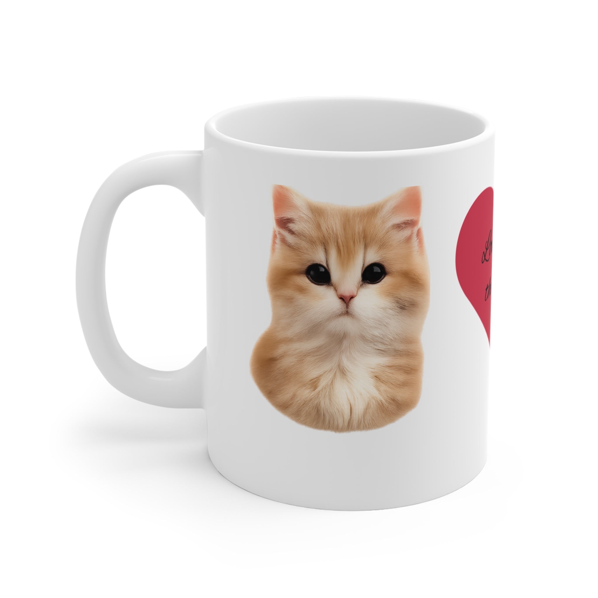 Cat Lover Mug - "Love You to the Moon" 11oz Ceramic Coffee Cup