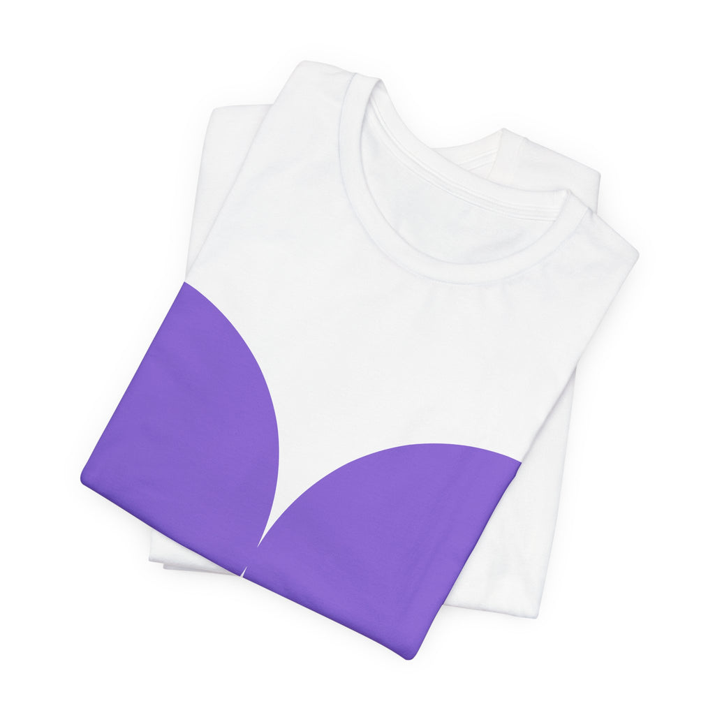 Minimalist Purple Geometric Tee — Modern Abstract Shape T-Shirt