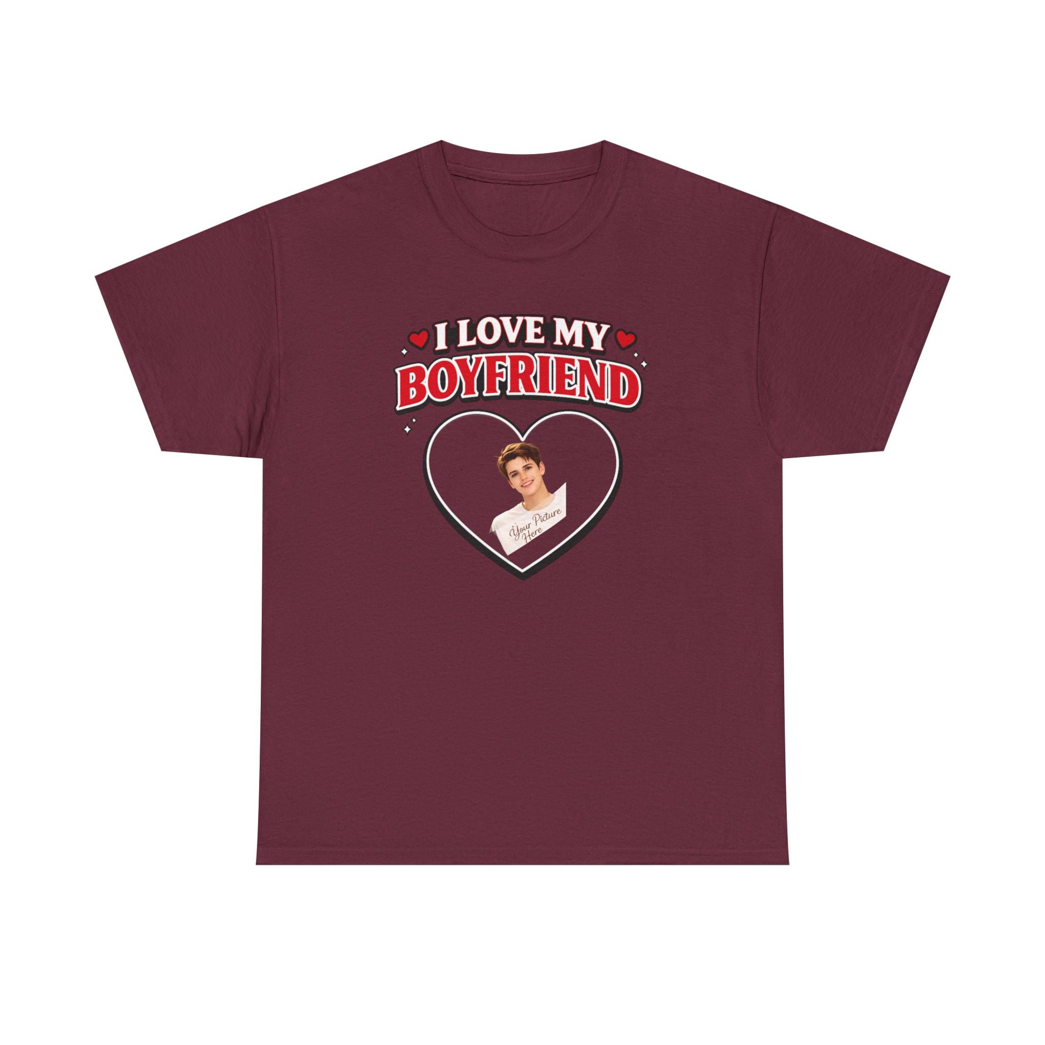 Valentine Day Gift - Unisex Heavy Cotton Tee - Add your own picture.
