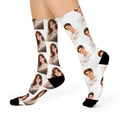 Custom Photo Cushioned Crew Socks — Personalized Face Portrait Socks