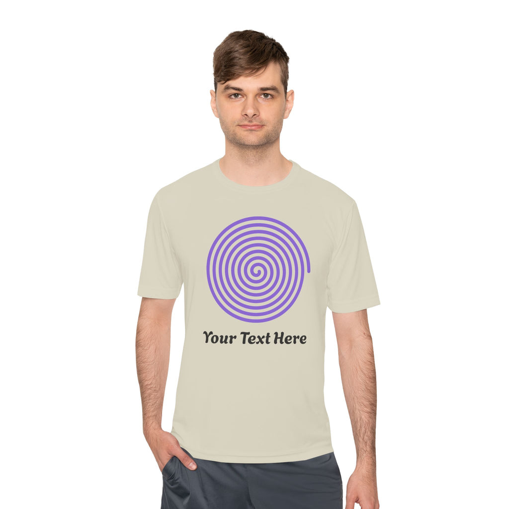 Hypnotic Spiral Tee – Customizable Purple Spiral T-Shirt