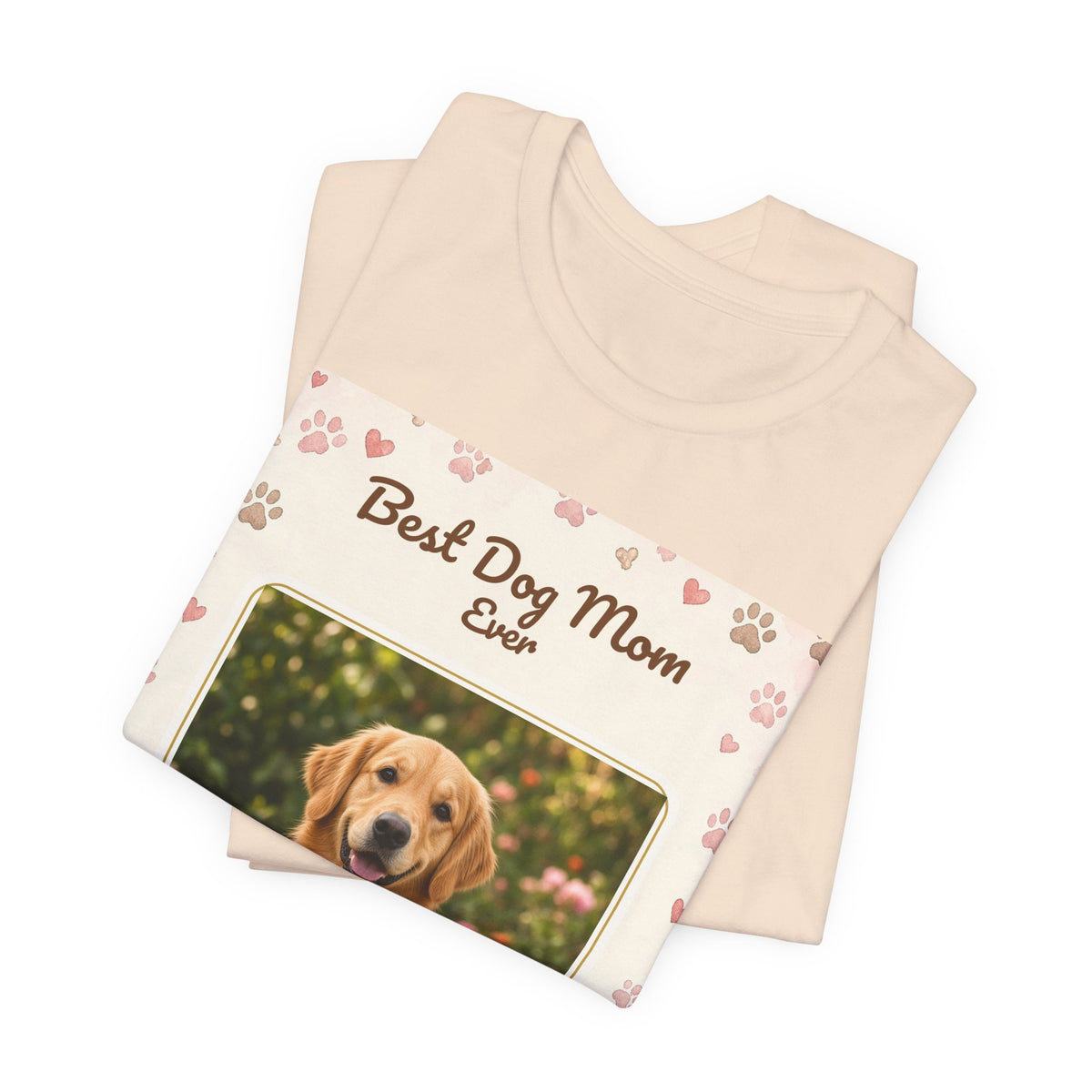 Best Dog Mom Ever Personalized Photo Tee – Custom Pet Lover Shirt