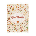 Give Thanks Velveteen Plush Blanket — Autumn Leaves Thanksgiving Throw