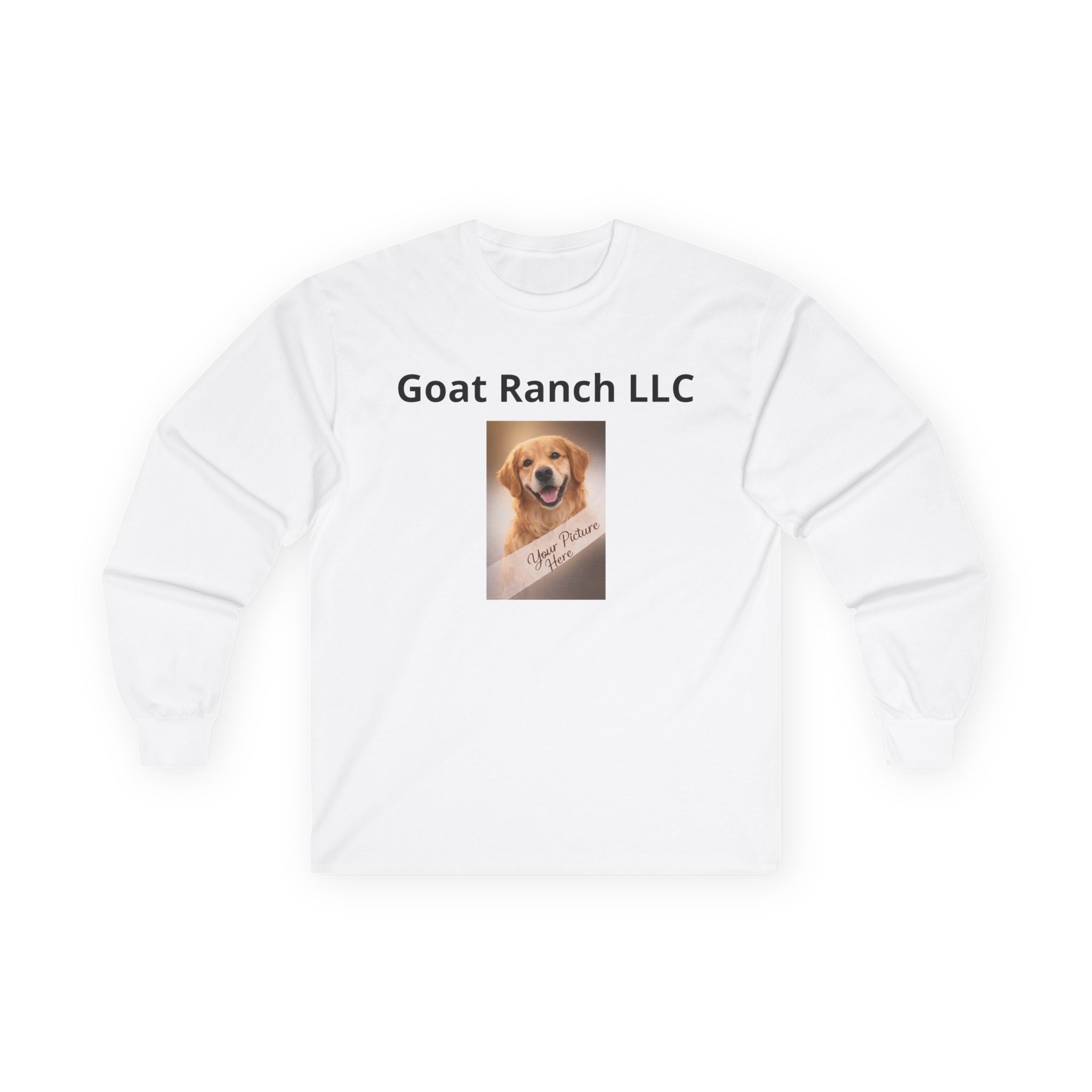 Your Text -- Long Sleeve Tee — Golden Retriever Photo Shirt
