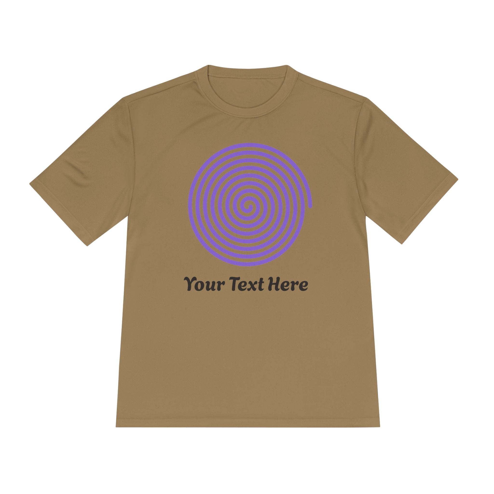 Hypnotic Spiral Tee – Customizable Purple Spiral T-Shirt