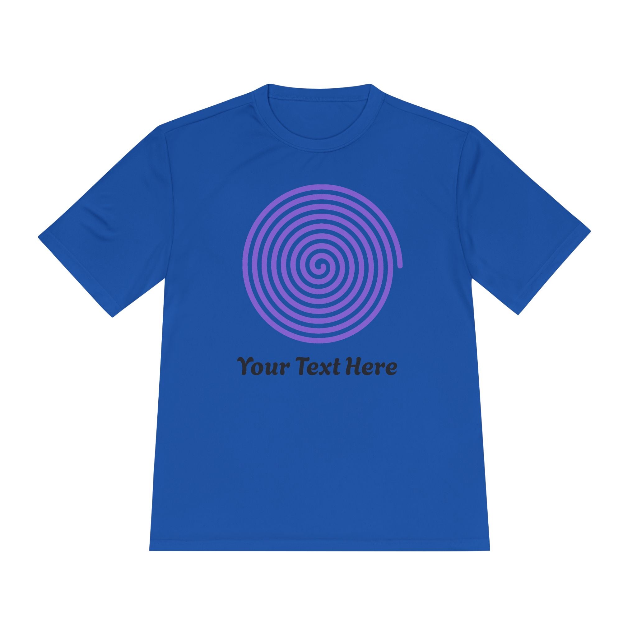 Hypnotic Spiral Tee – Customizable Purple Spiral T-Shirt