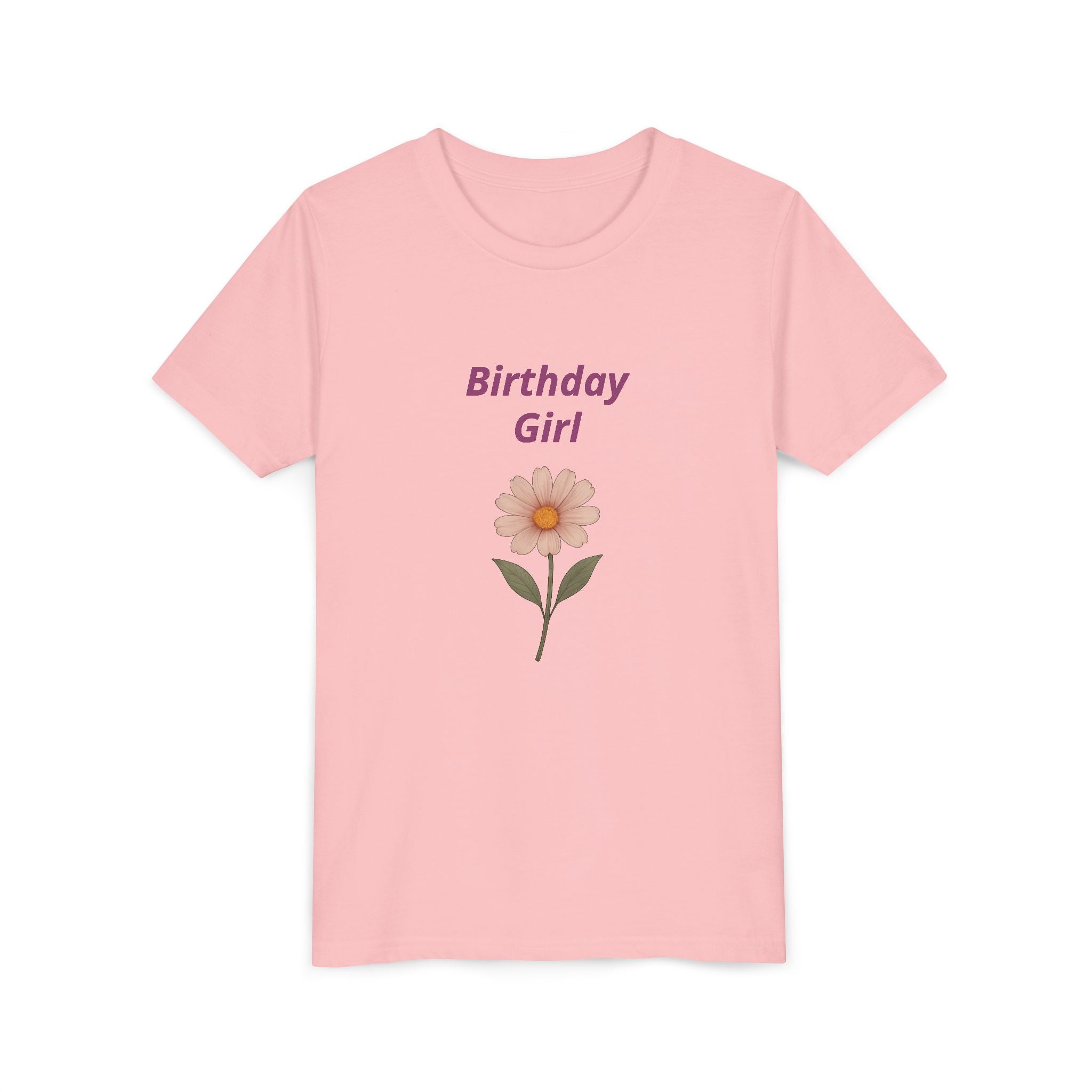 Birthday Girl Youth Tee — Floral Daisy Kids Birthday Shirt