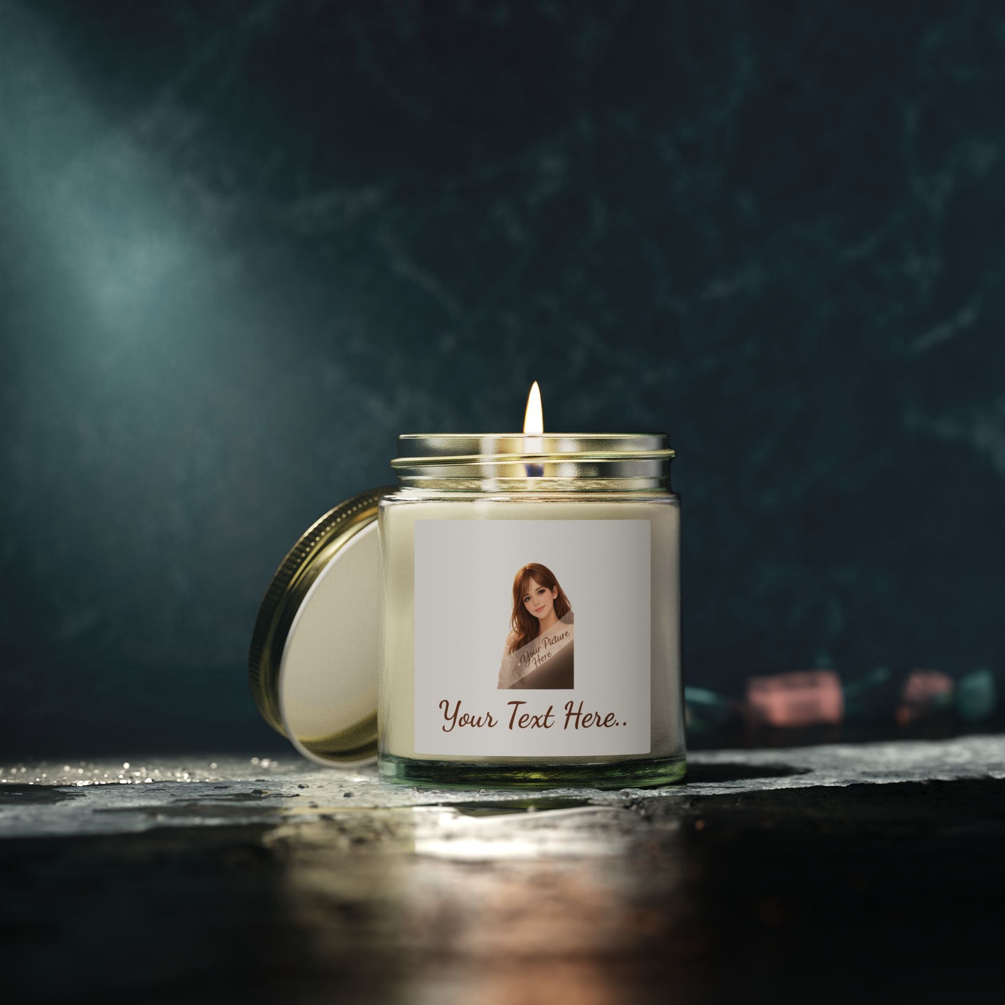 Santa Portrait Scented Candle — Coconut Apricot (4oz & 9oz)