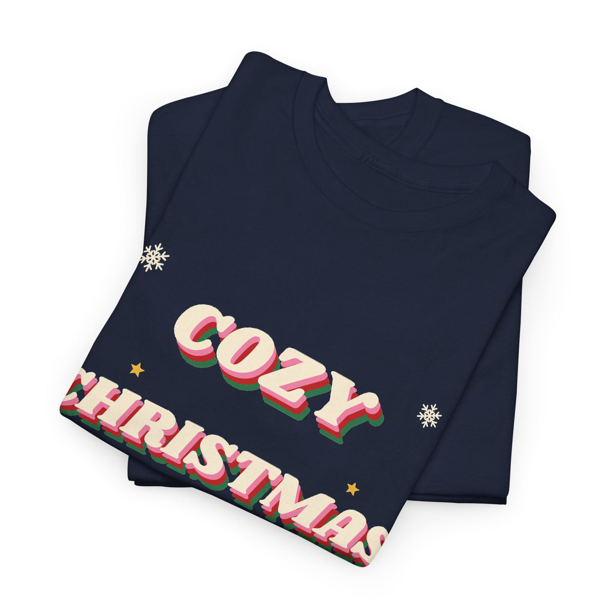 Cozy Christmas Vibes Tee — Retro 70s Groovy Holiday T-Shirt