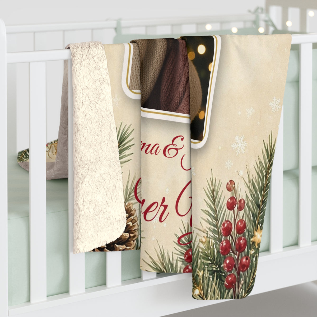Personalized Love Every Day Sherpa Blanket — Custom Photo Fleece Throw