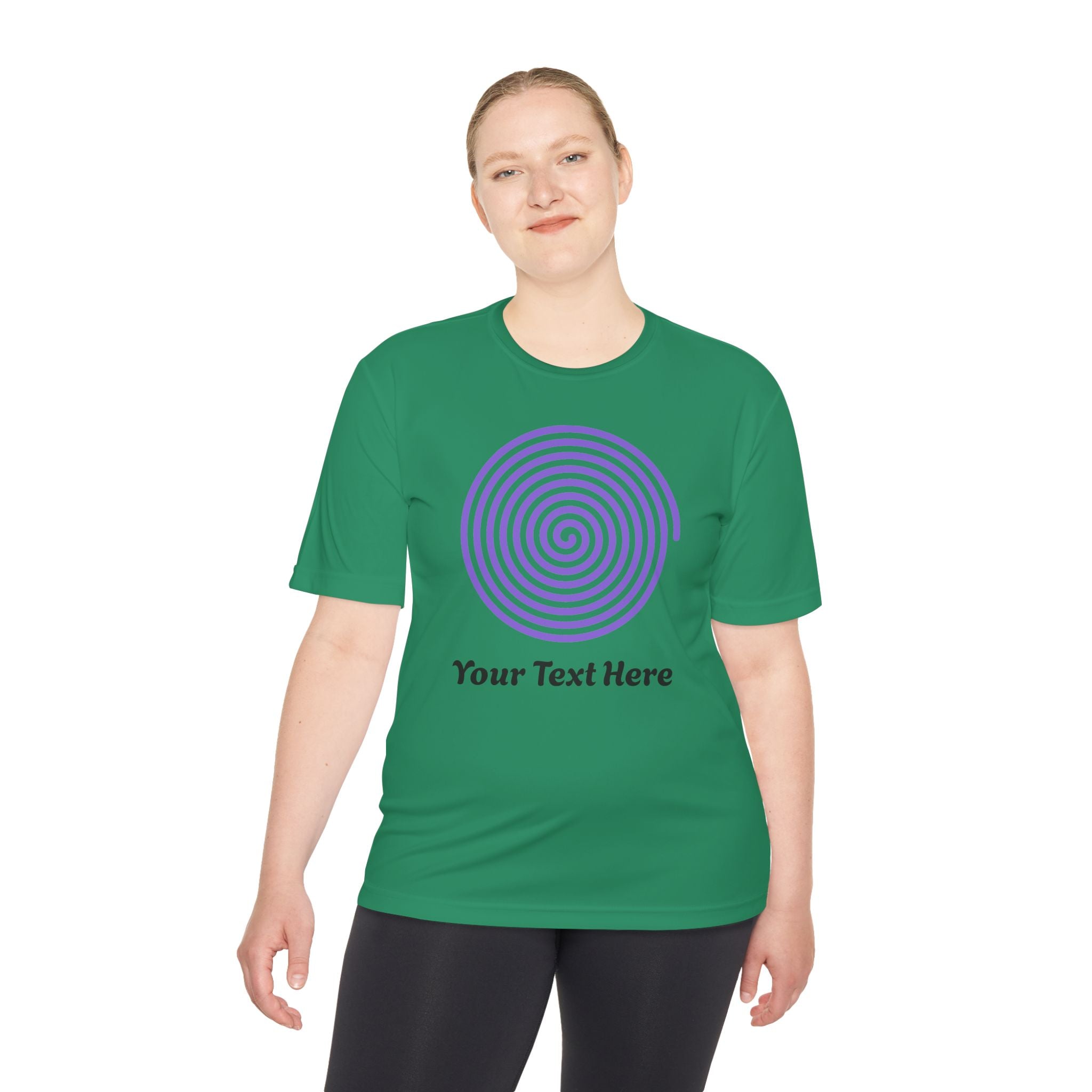 Hypnotic Spiral Tee – Customizable Purple Spiral T-Shirt