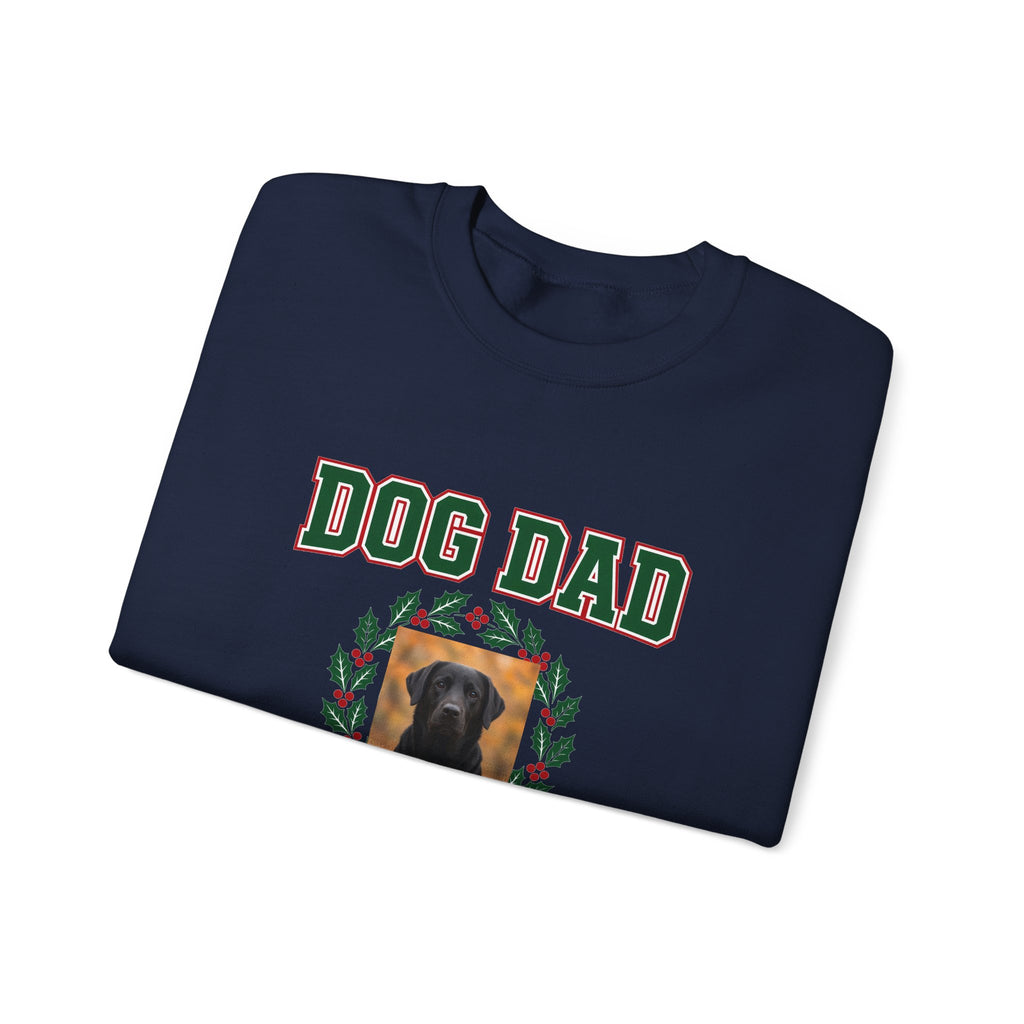 Dog Dad Personalized Sweatshirt – Custom Dog Photo & Name Crewneck