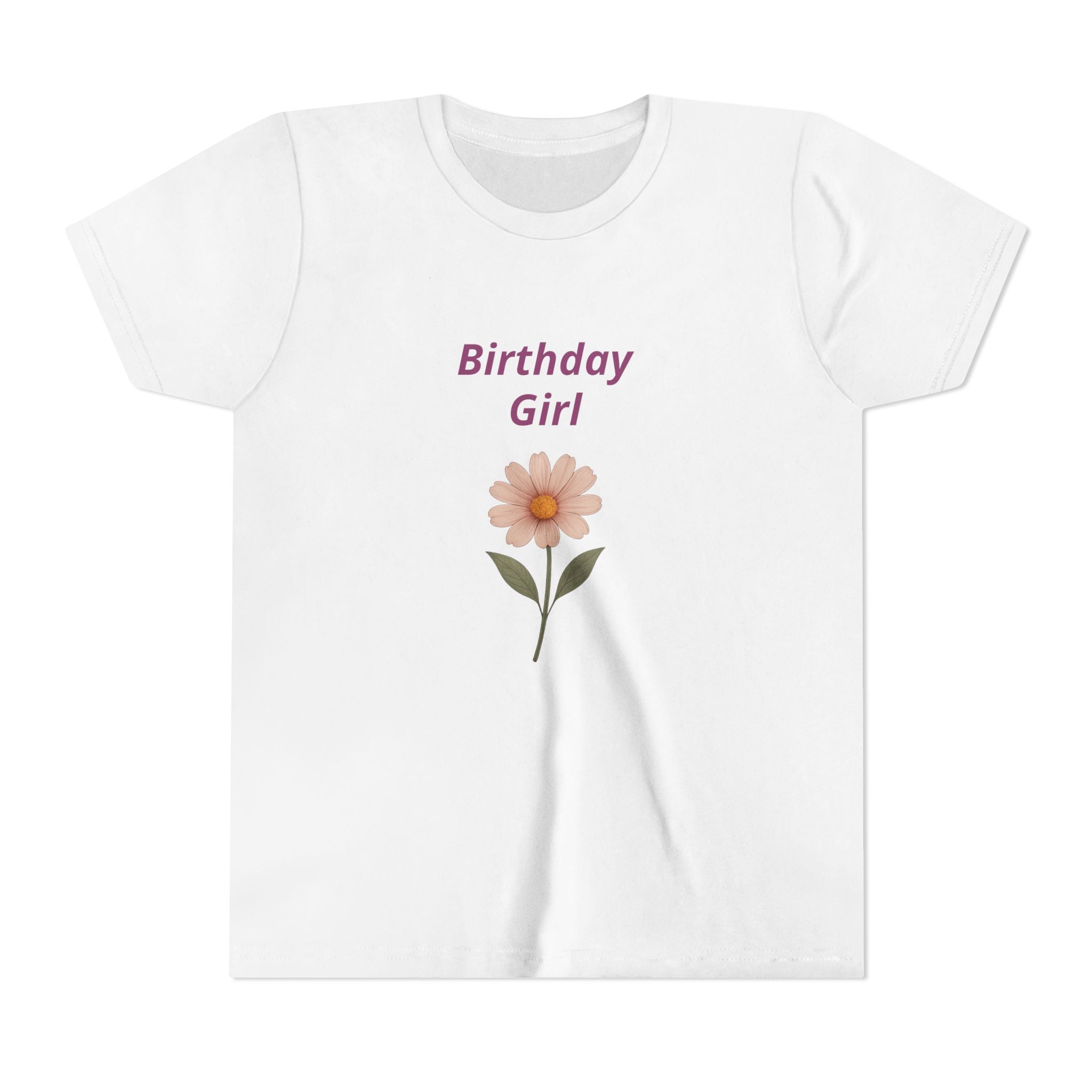 Birthday Girl Youth Tee — Floral Daisy Kids Birthday Shirt