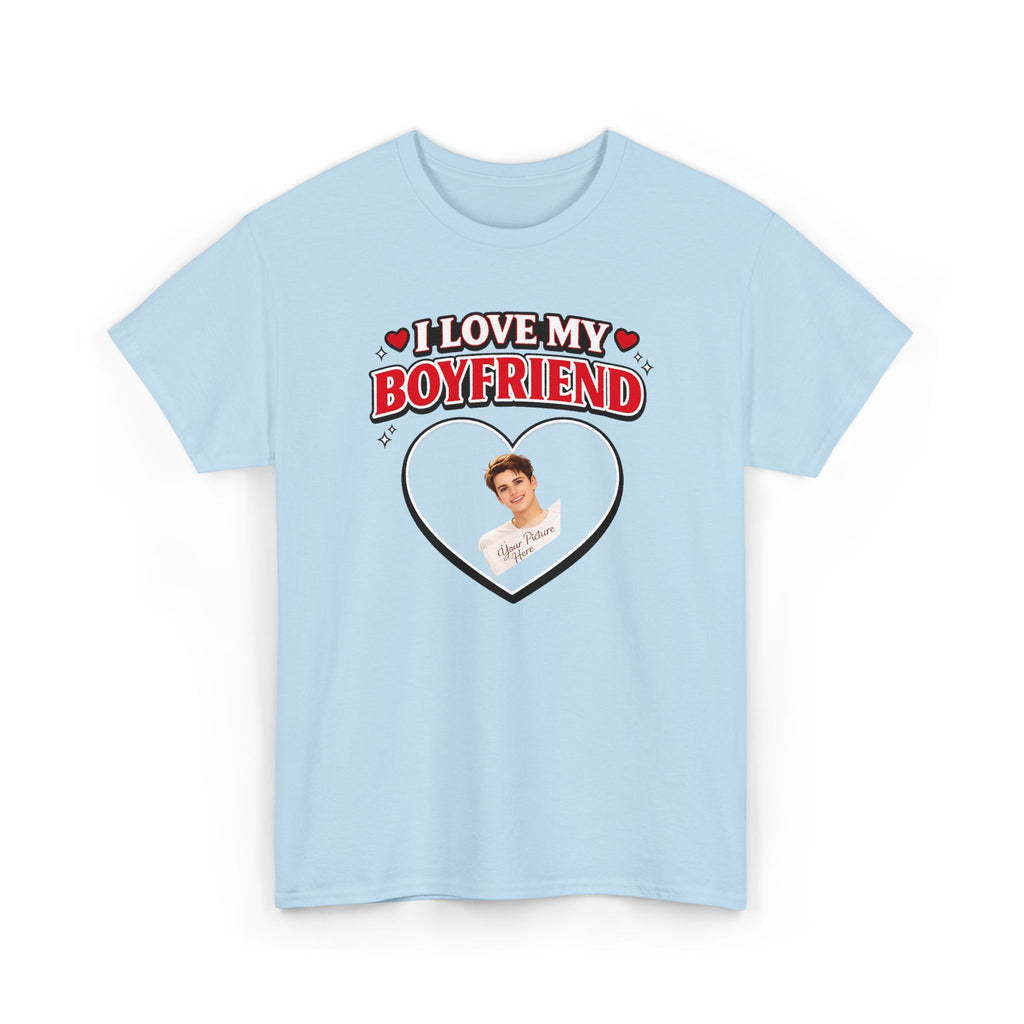 Valentine Day Gift - Unisex Heavy Cotton Tee - Add your own picture.