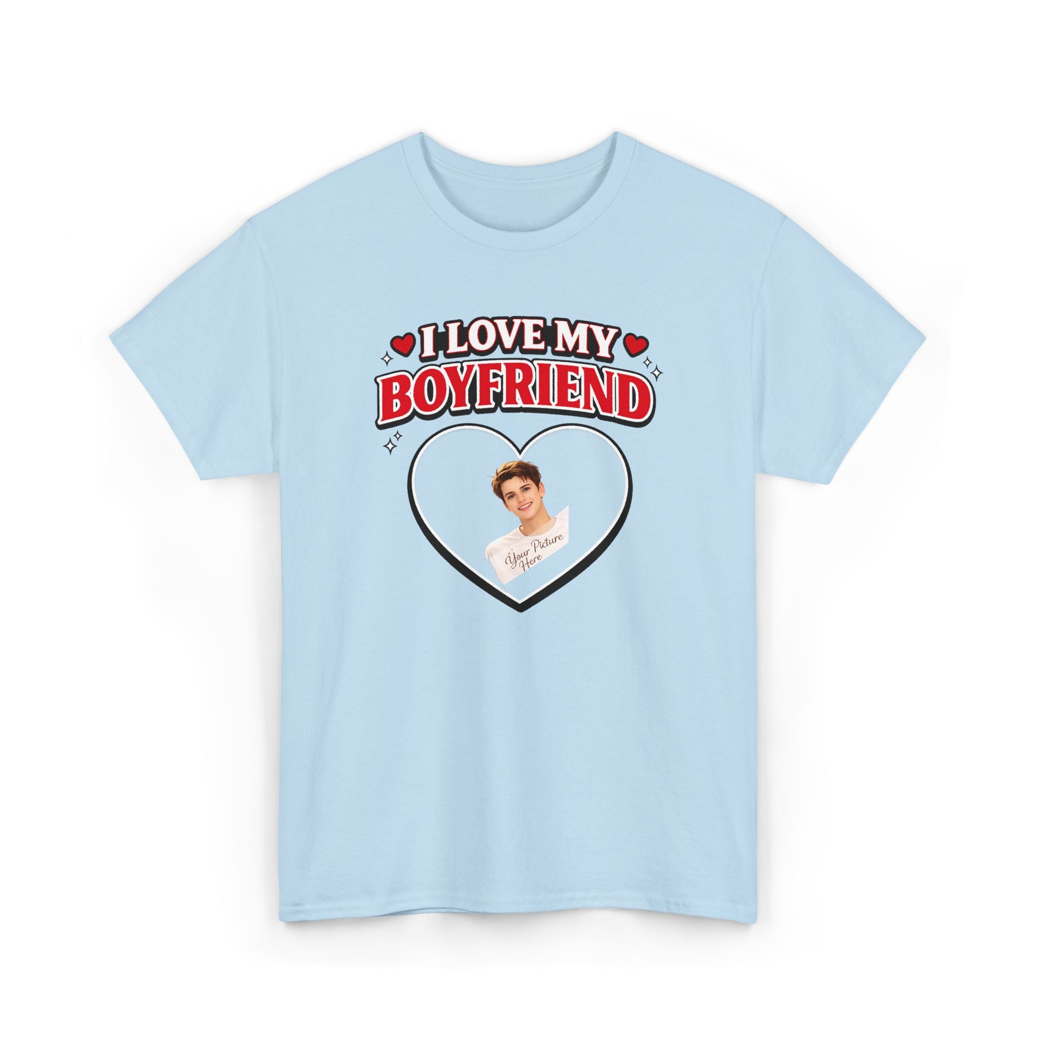 Valentine Day Gift - Unisex Heavy Cotton Tee - Add your own picture.