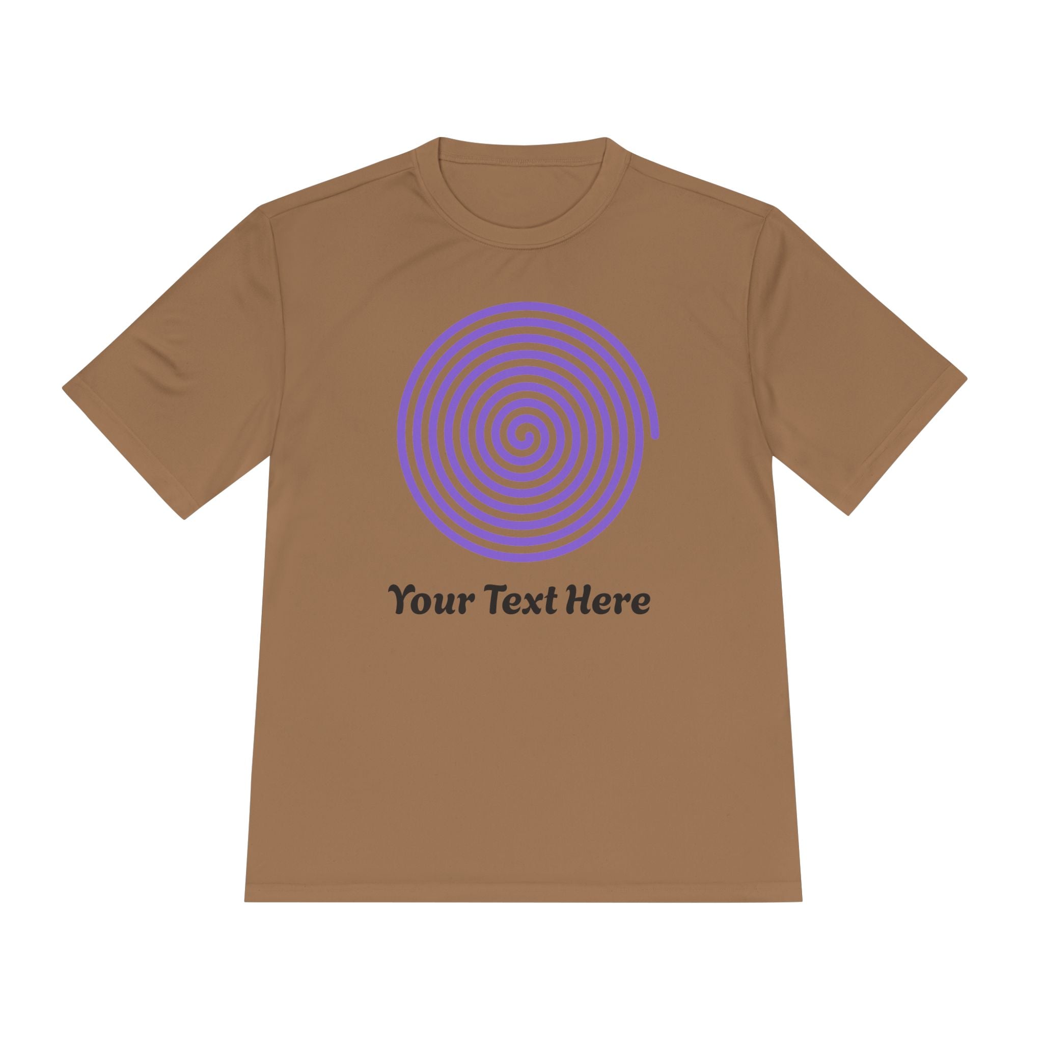Hypnotic Spiral Tee – Customizable Purple Spiral T-Shirt