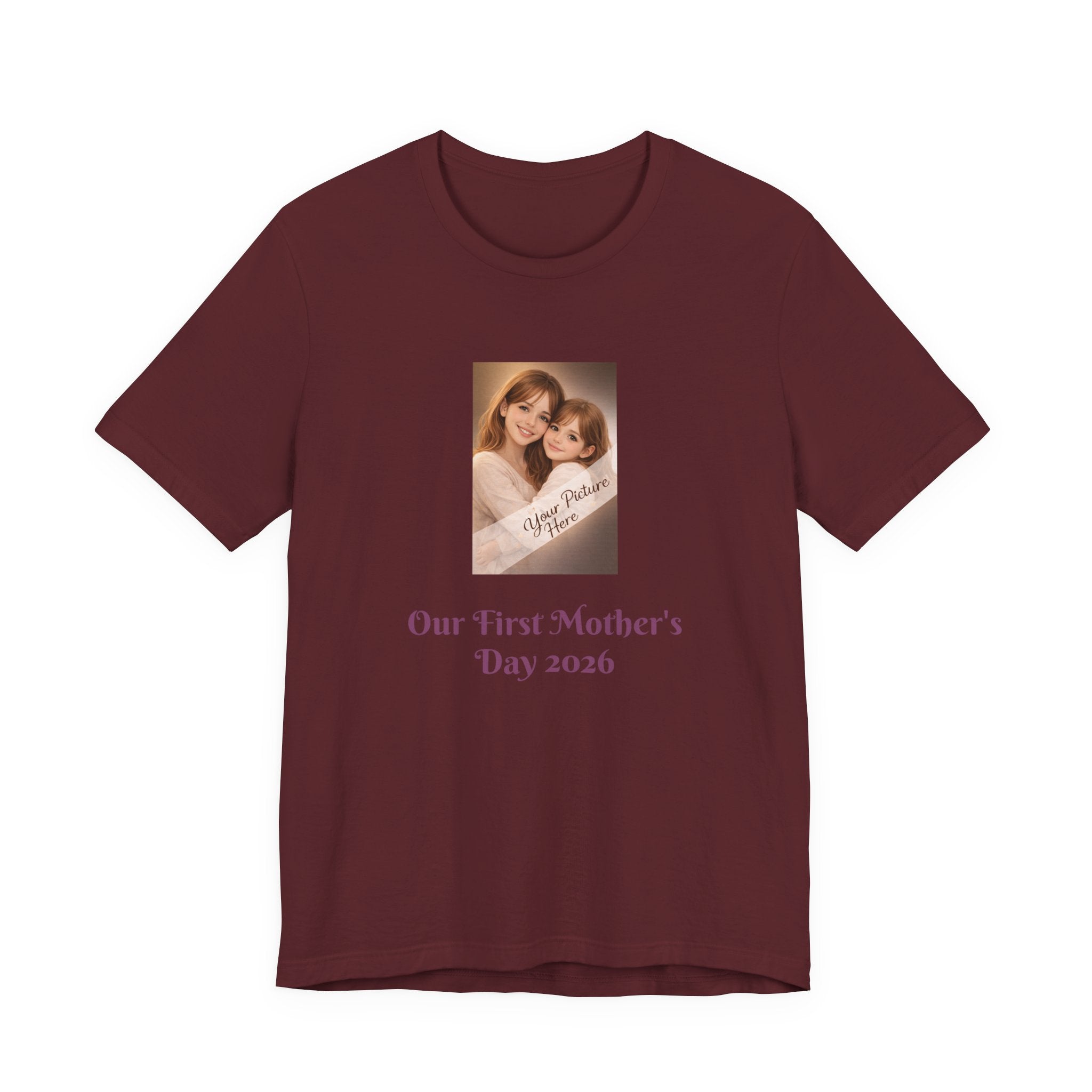 Our First Mother's Day Photo Tee — Personalized Floral Mother's Day T-Shirt
