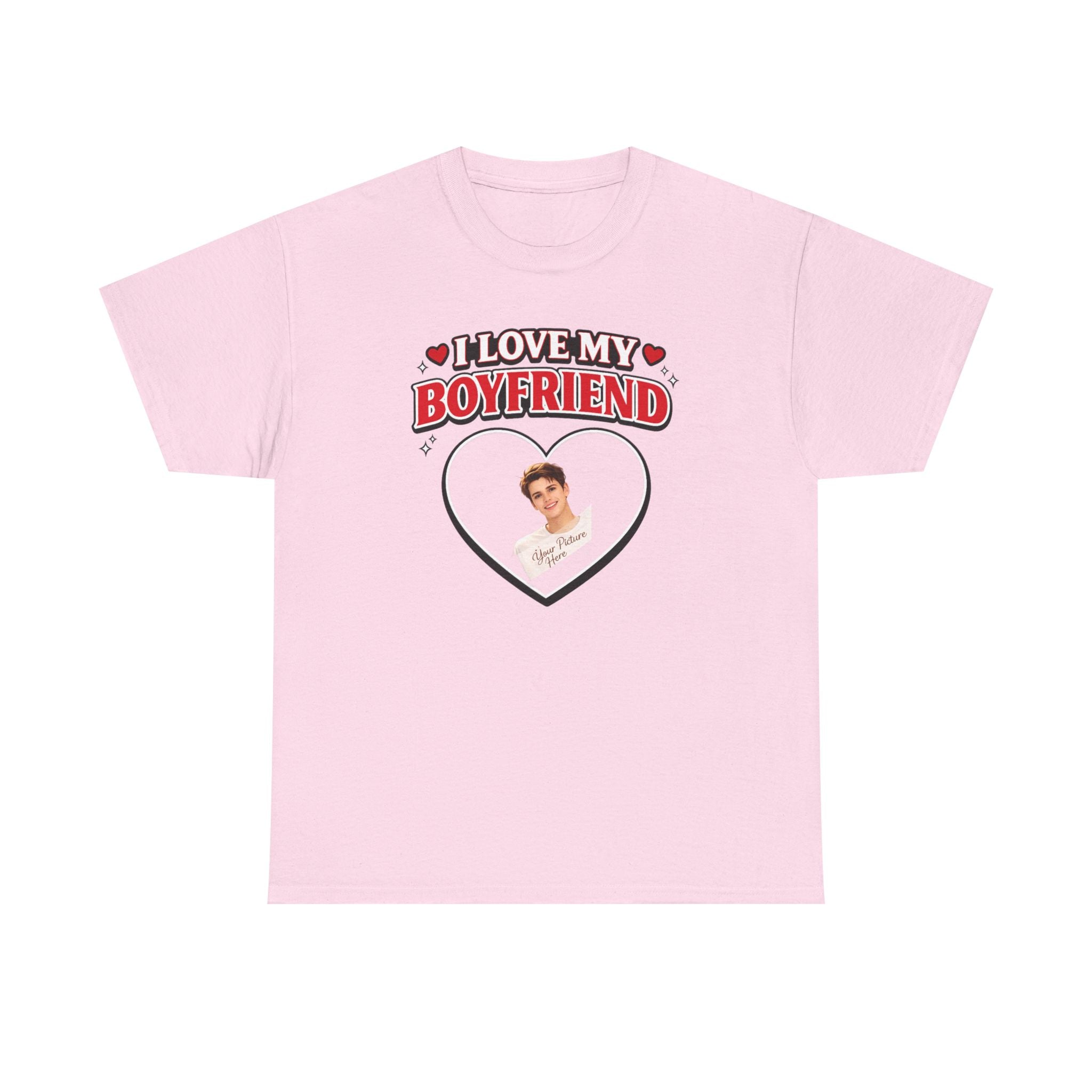 Valentine Day Gift - Unisex Heavy Cotton Tee - Add your own picture.