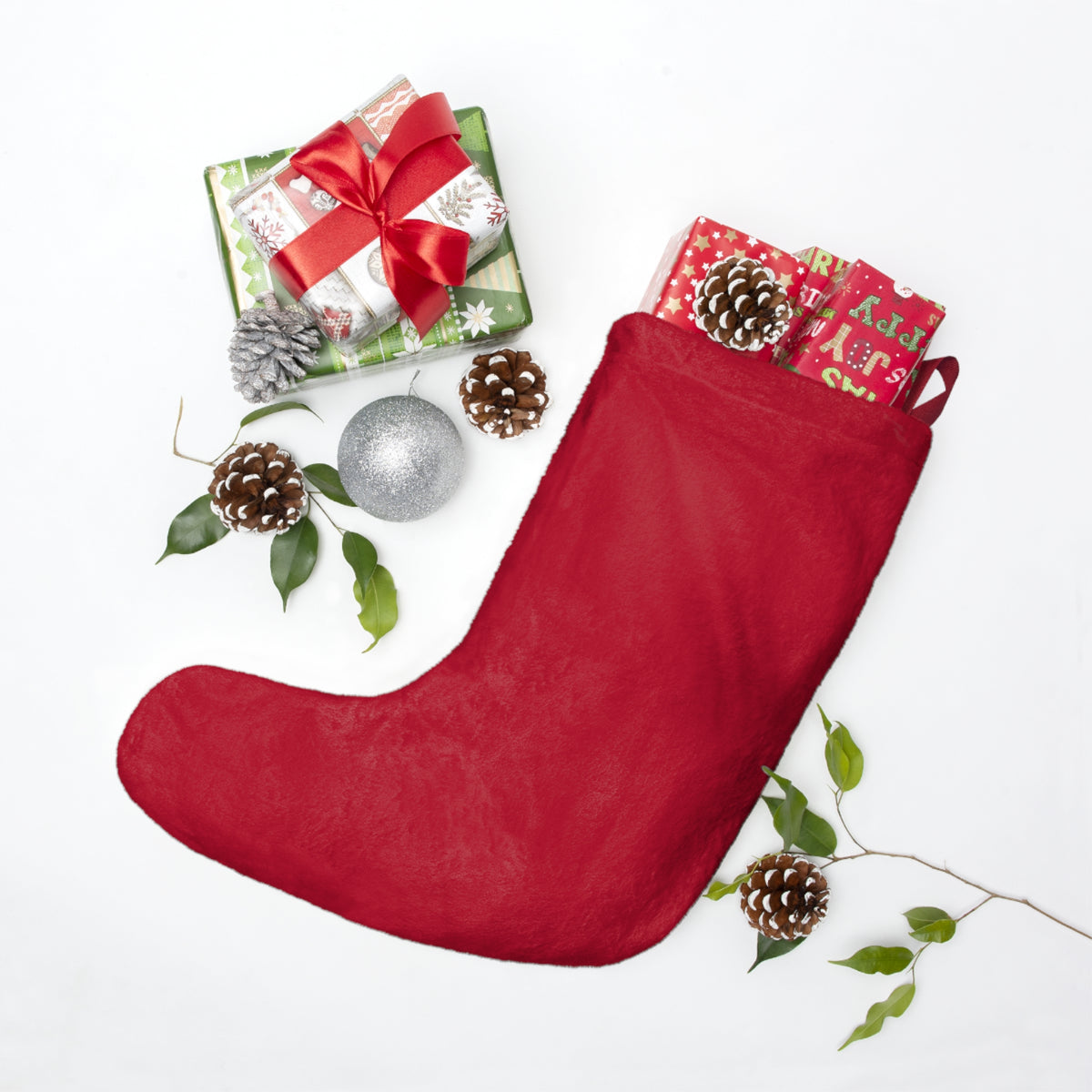 Personalized Photo Christmas Stocking – Custom Pet or Family Photo & Name Stocking