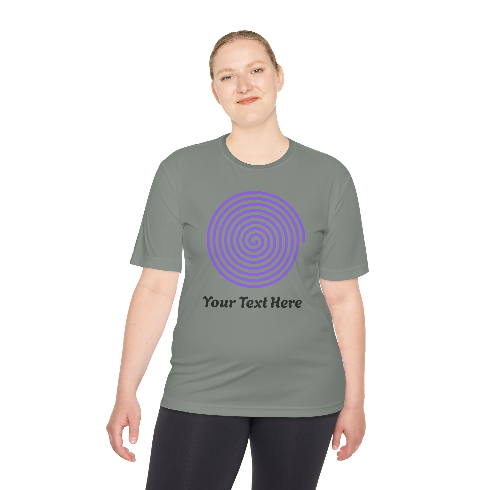 Hypnotic Spiral Tee – Customizable Purple Spiral T-Shirt