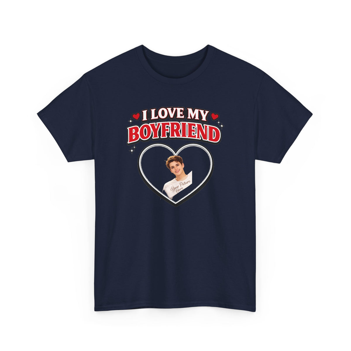 Custom Valentine Photo Tee — Personalized Couple Picture Shirt Gift