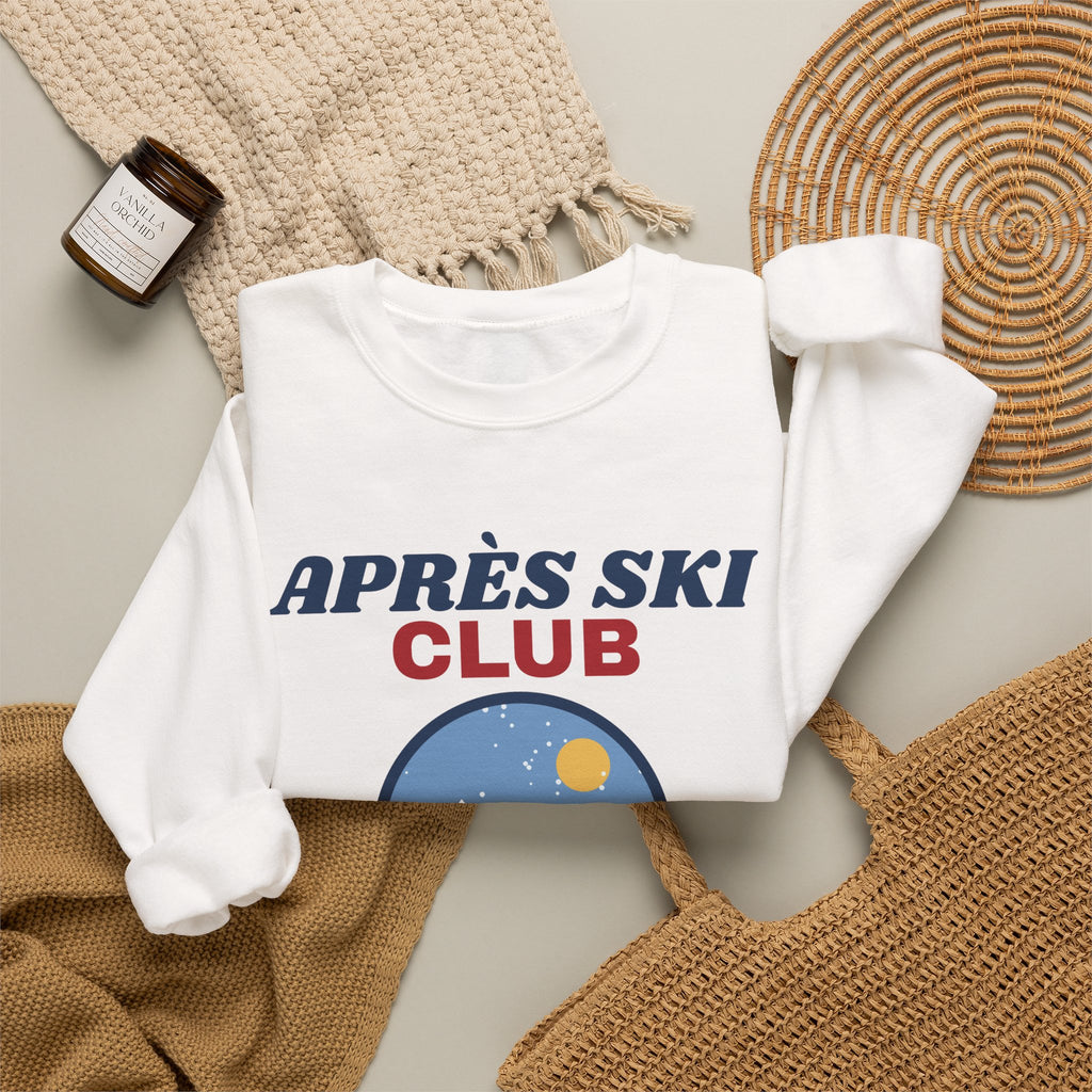 Après Ski Club Sweatshirt — Retro Mountain Ski Lodge Winter Crewneck