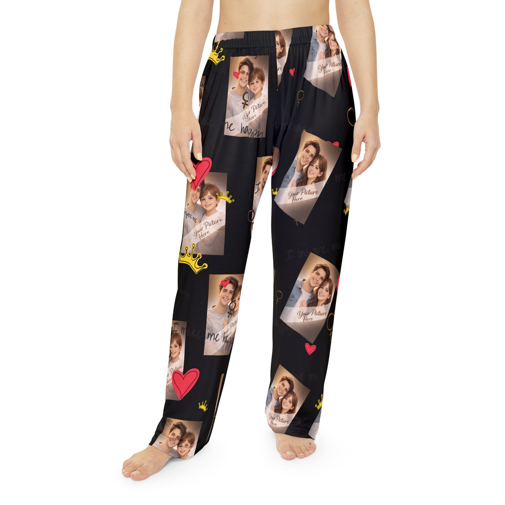 Personalized Photo Pajama Pants  'I Love Me' Collage Women's Sleepwear