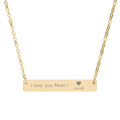 Engraved Horizontal Bar Necklace | Personalized Name Plate