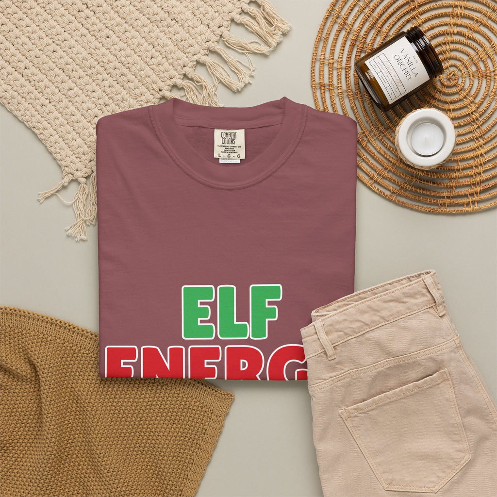 Elf Energy Only Shirt — Funny Christmas Tee