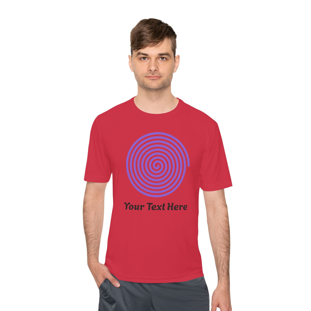 Hypnotic Spiral Tee – Customizable Purple Spiral T-Shirt