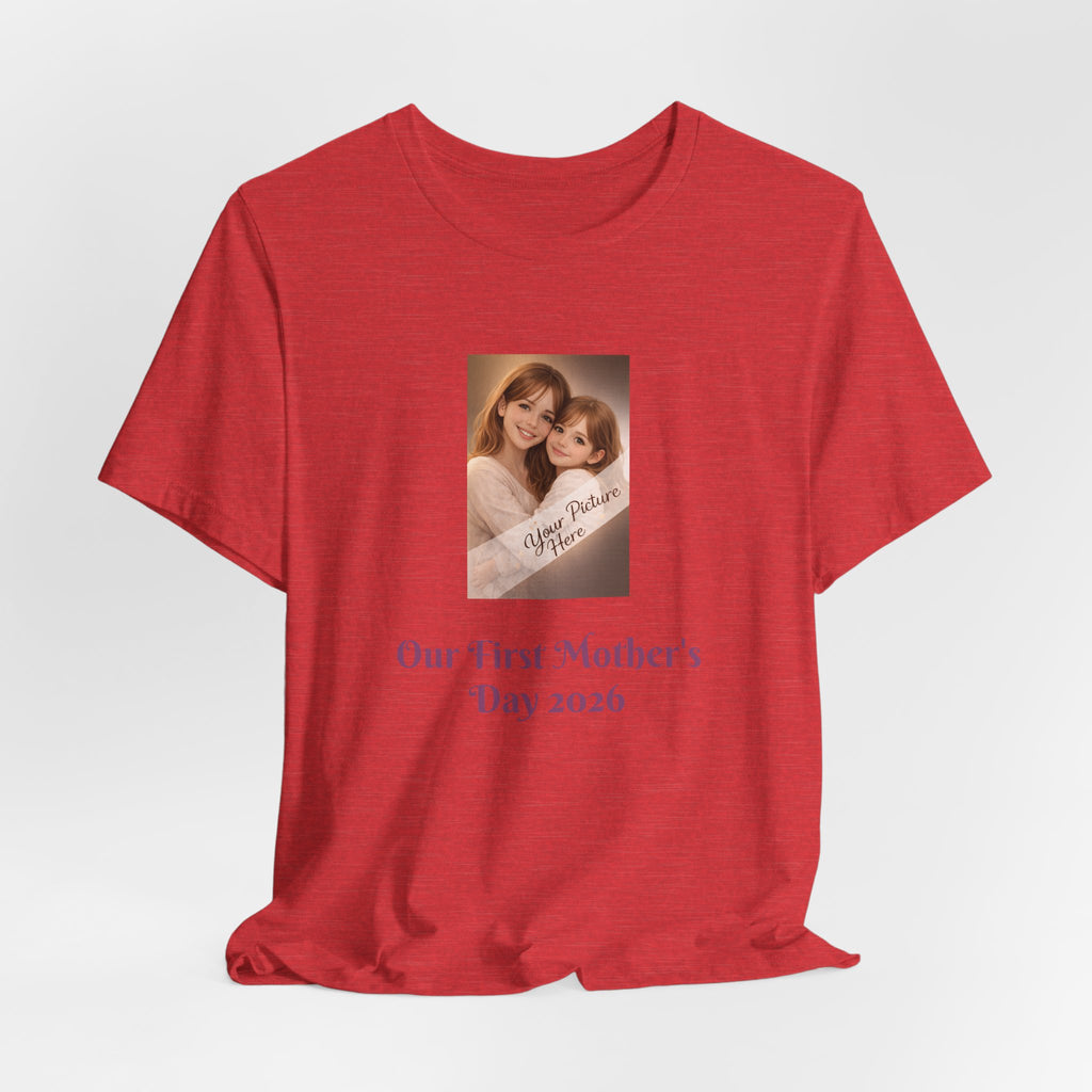 Our First Mother's Day Photo Tee — Personalized Floral Mother's Day T-Shirt