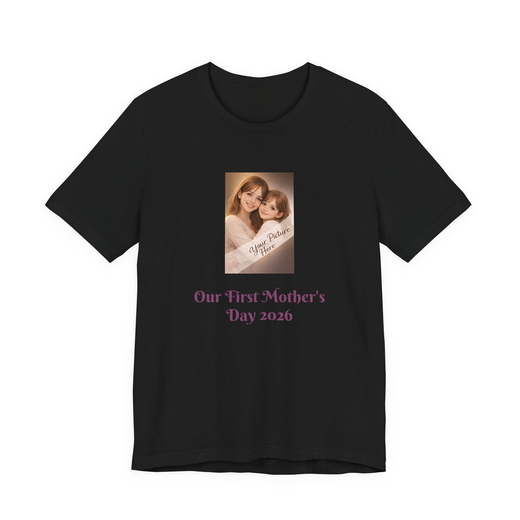 Our First Mother's Day Photo Tee — Personalized Floral Mother's Day T-Shirt