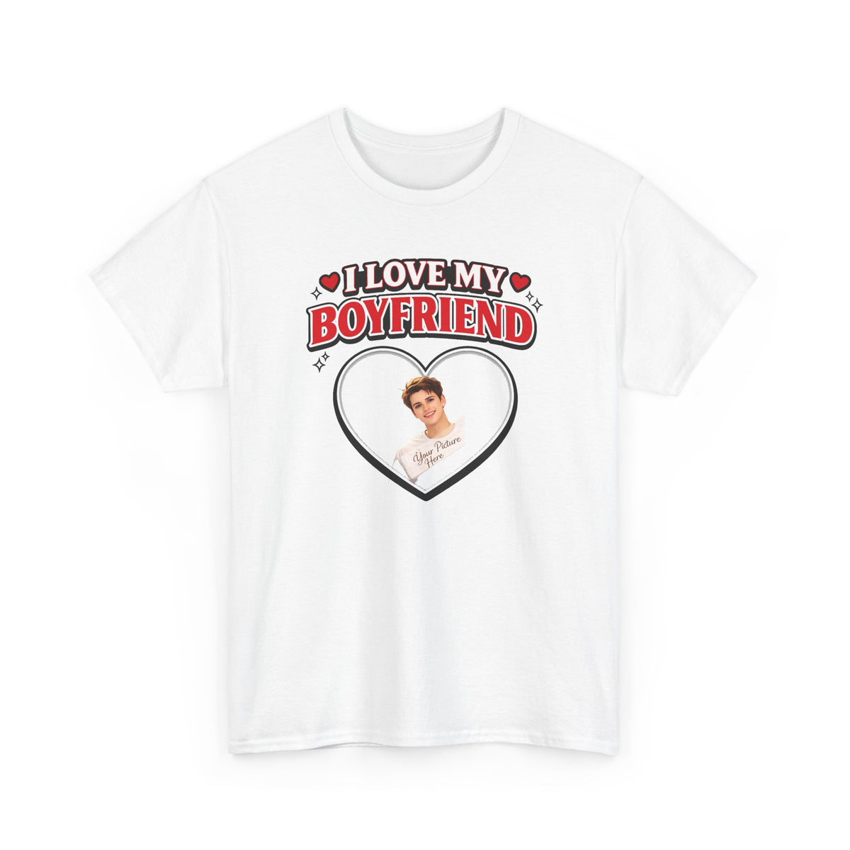 Custom Valentine Photo Tee — Personalized Couple Picture Shirt Gift