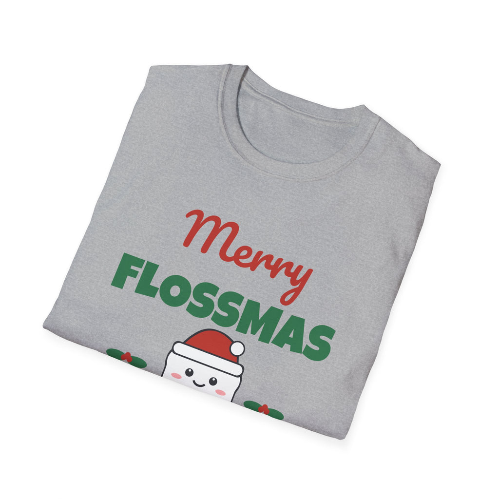 Merry Flossmas Shirt — Funny Dental Christmas Tee for Dentists, Hygienists & Dental Crew