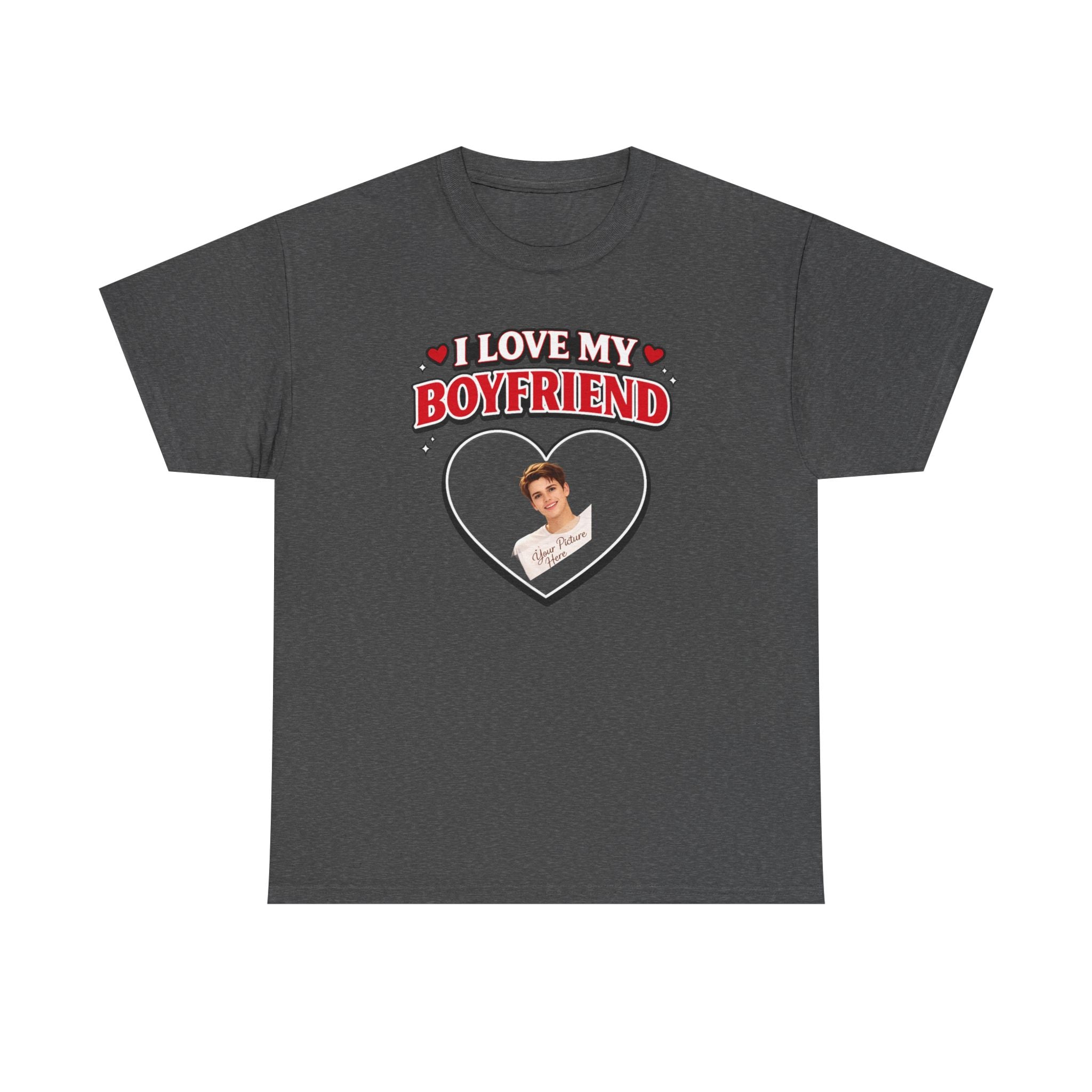 Valentine Day Gift - Unisex Heavy Cotton Tee - Add your own picture.