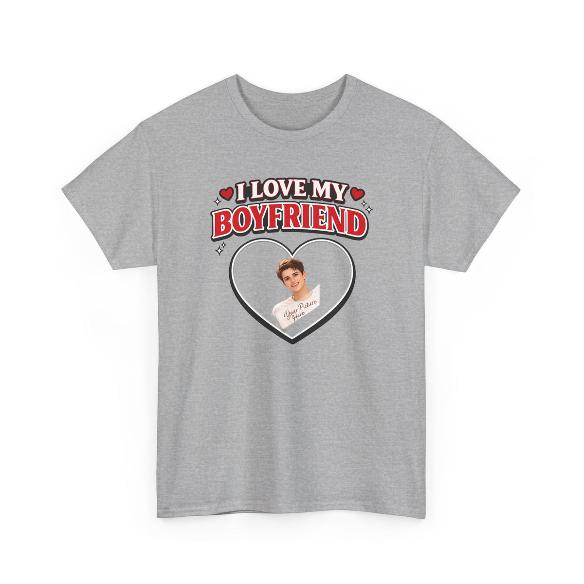 Custom Valentine Photo Tee — Personalized Couple Picture Shirt Gift