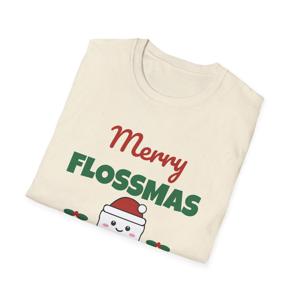 Merry Flossmas Shirt — Funny Dental Christmas Tee for Dentists, Hygienists & Dental Crew