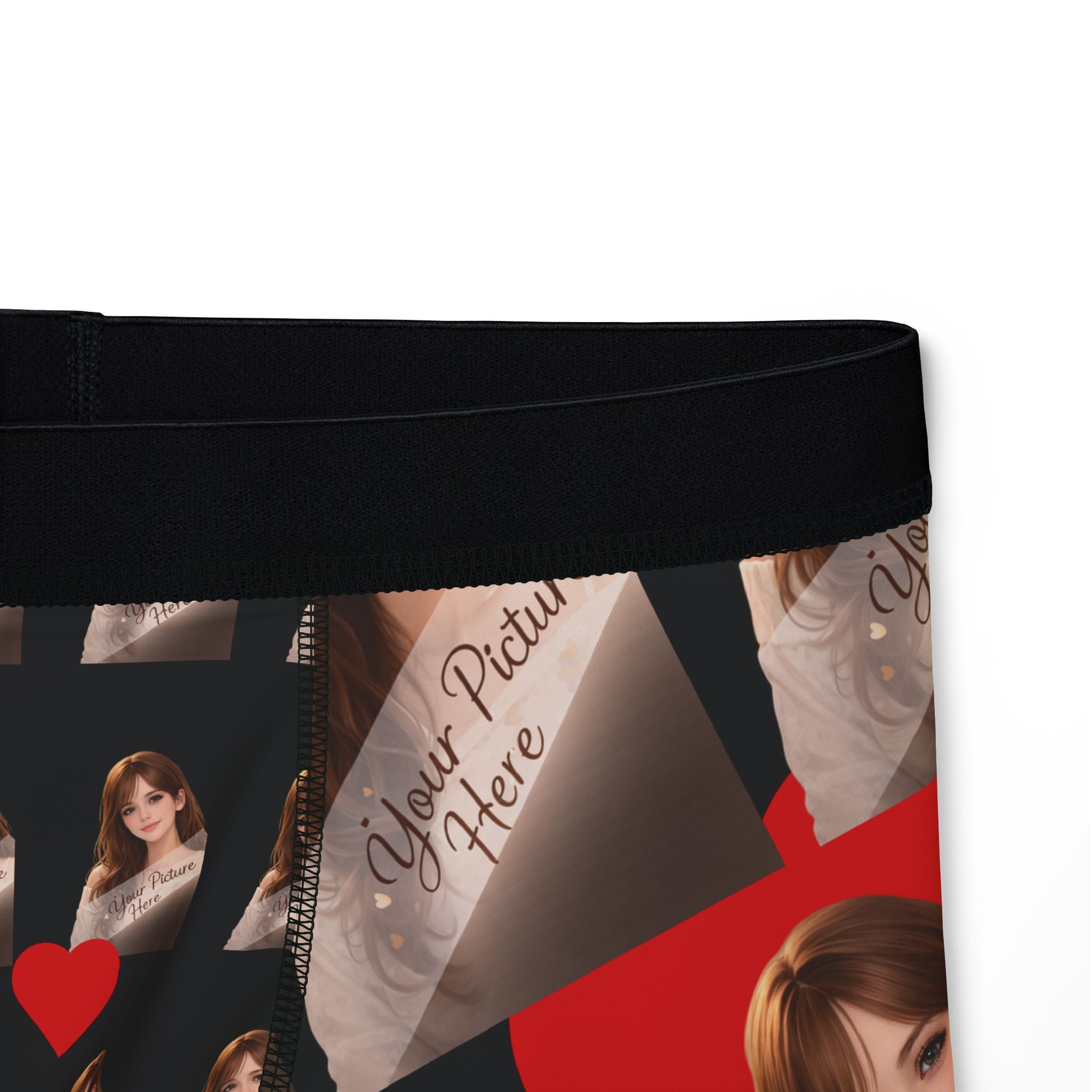 Men's Heart Photo Boxer Briefs  Custom All-Over Print Valentine's Underwear