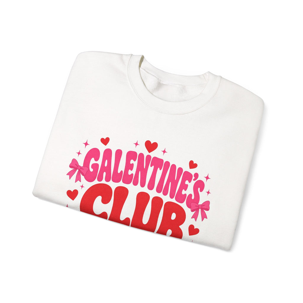 Galentine's Club Sweatshirt — Retro Valentine's Day Crewneck for Besties