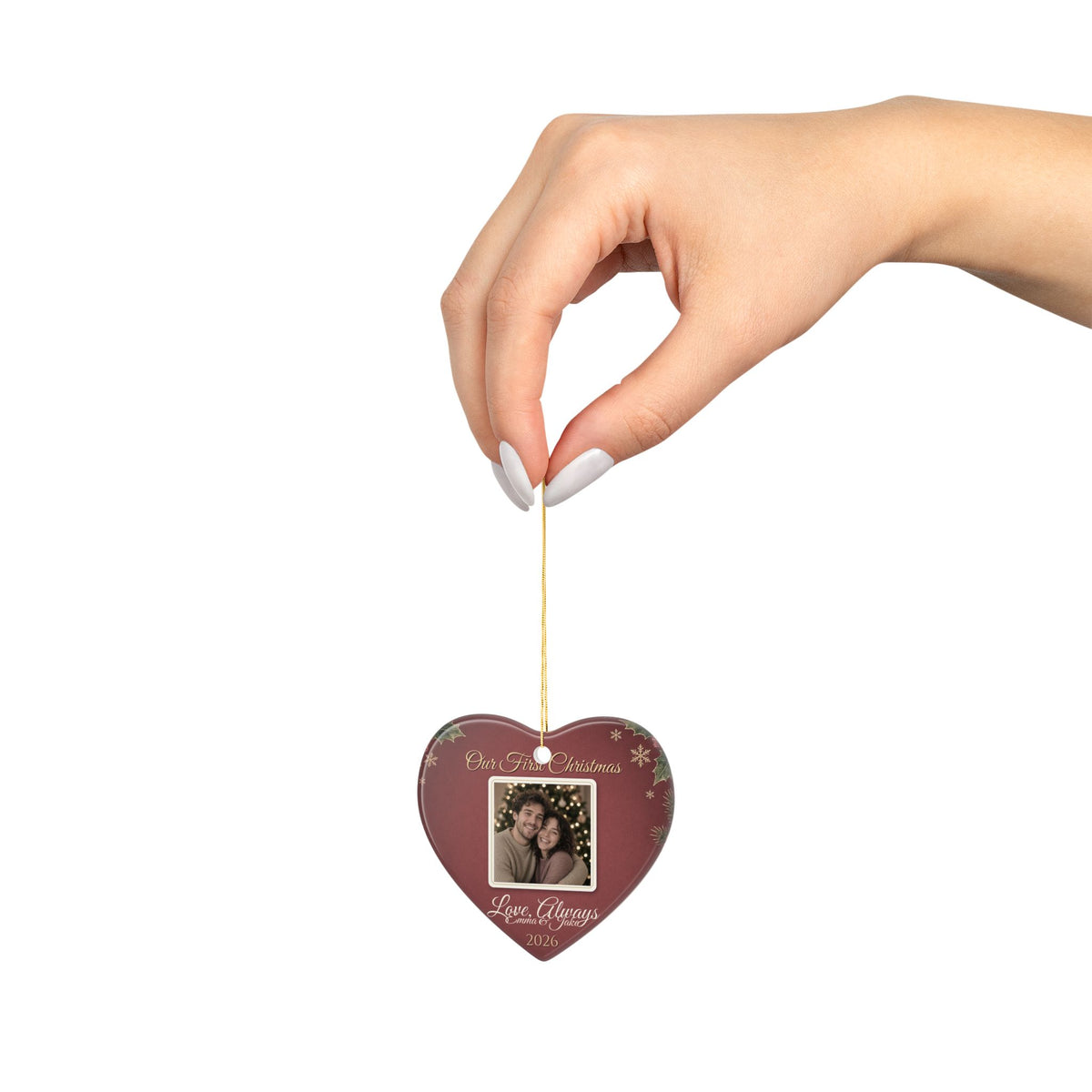 Our First Christmas 2026 Ornament — Ceramic Couple Keepsake